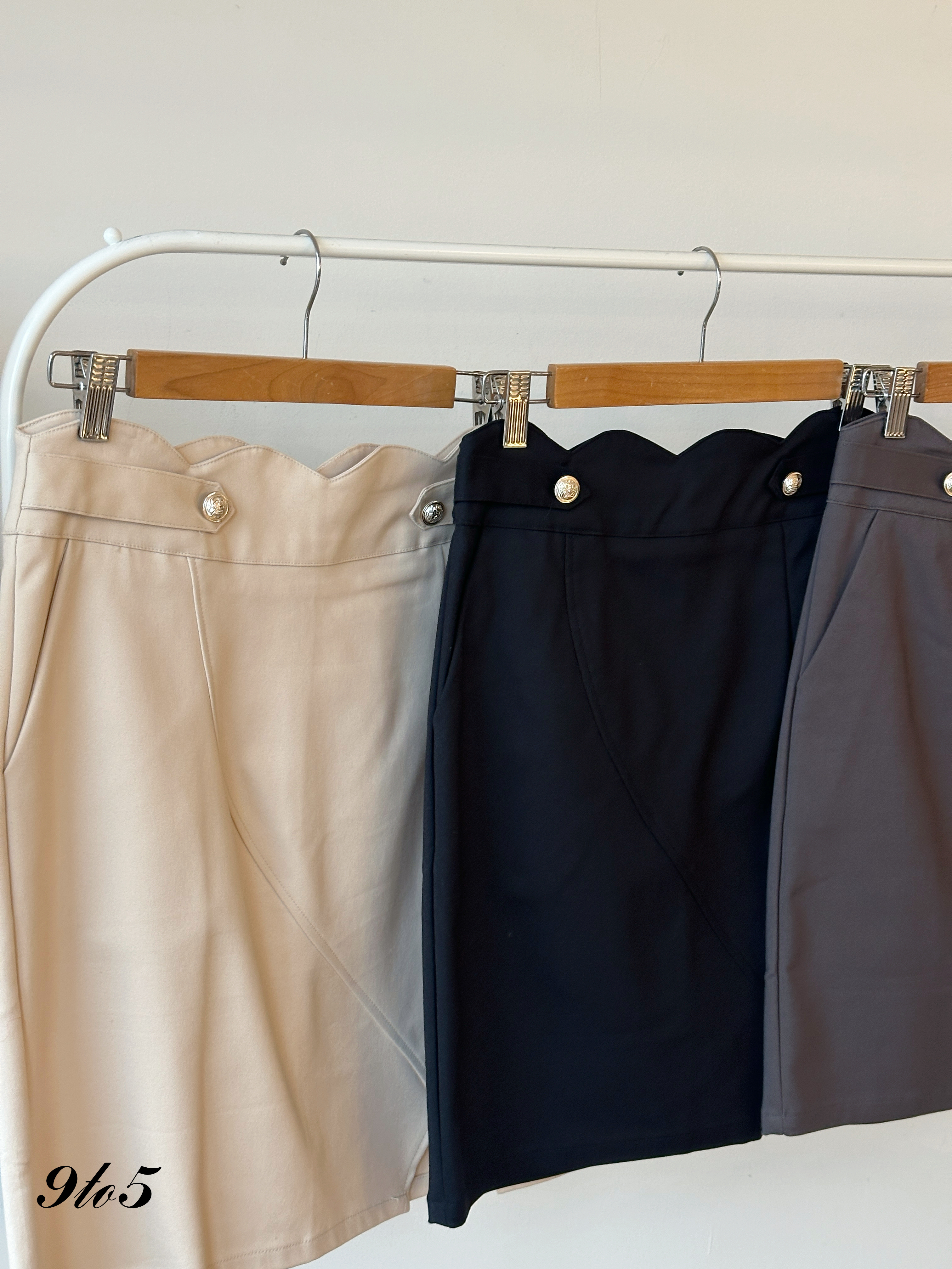 S1874 Midi Pencil Skirt - 3 Colors 