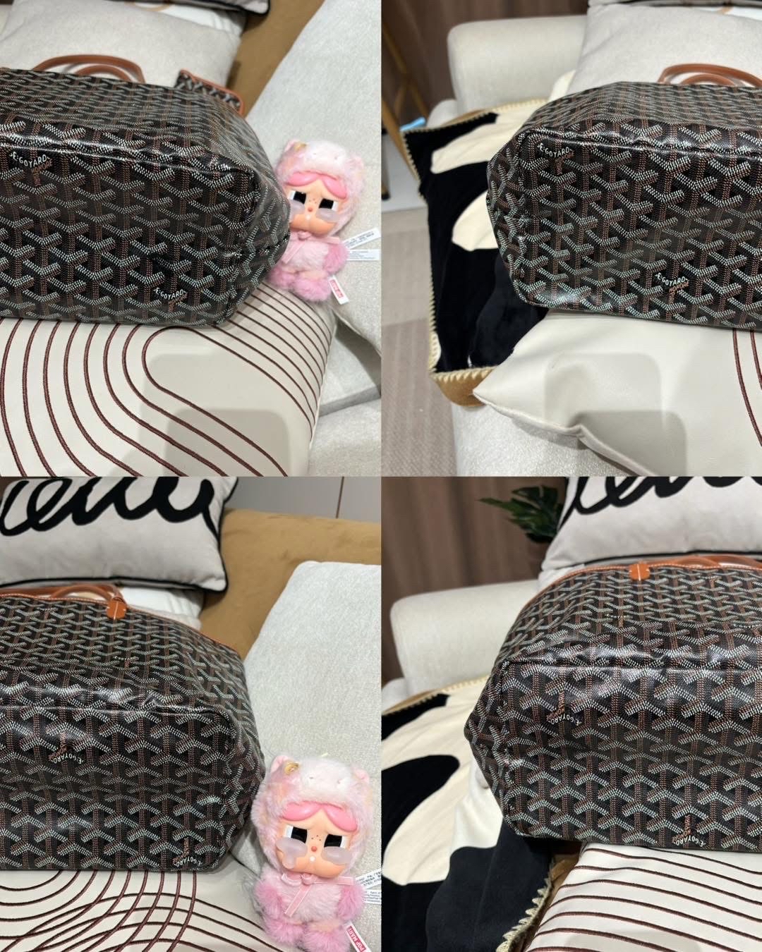 Goyard saint louis pm tote bag tan 100%Authentic,98%new ✅pouch ✅dust bag  