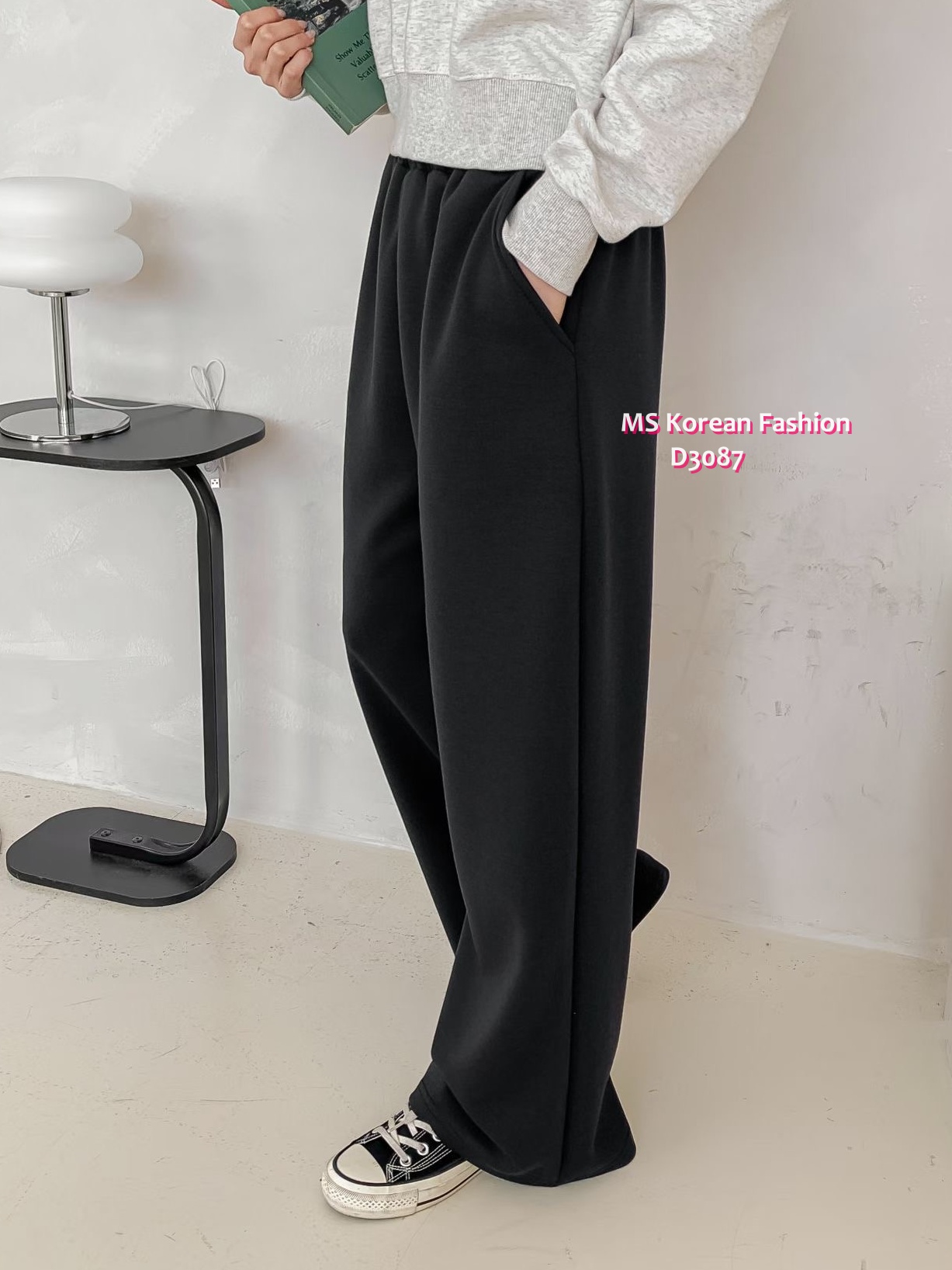 D3087 韓國🇰🇷靚色闊筒休閒褲