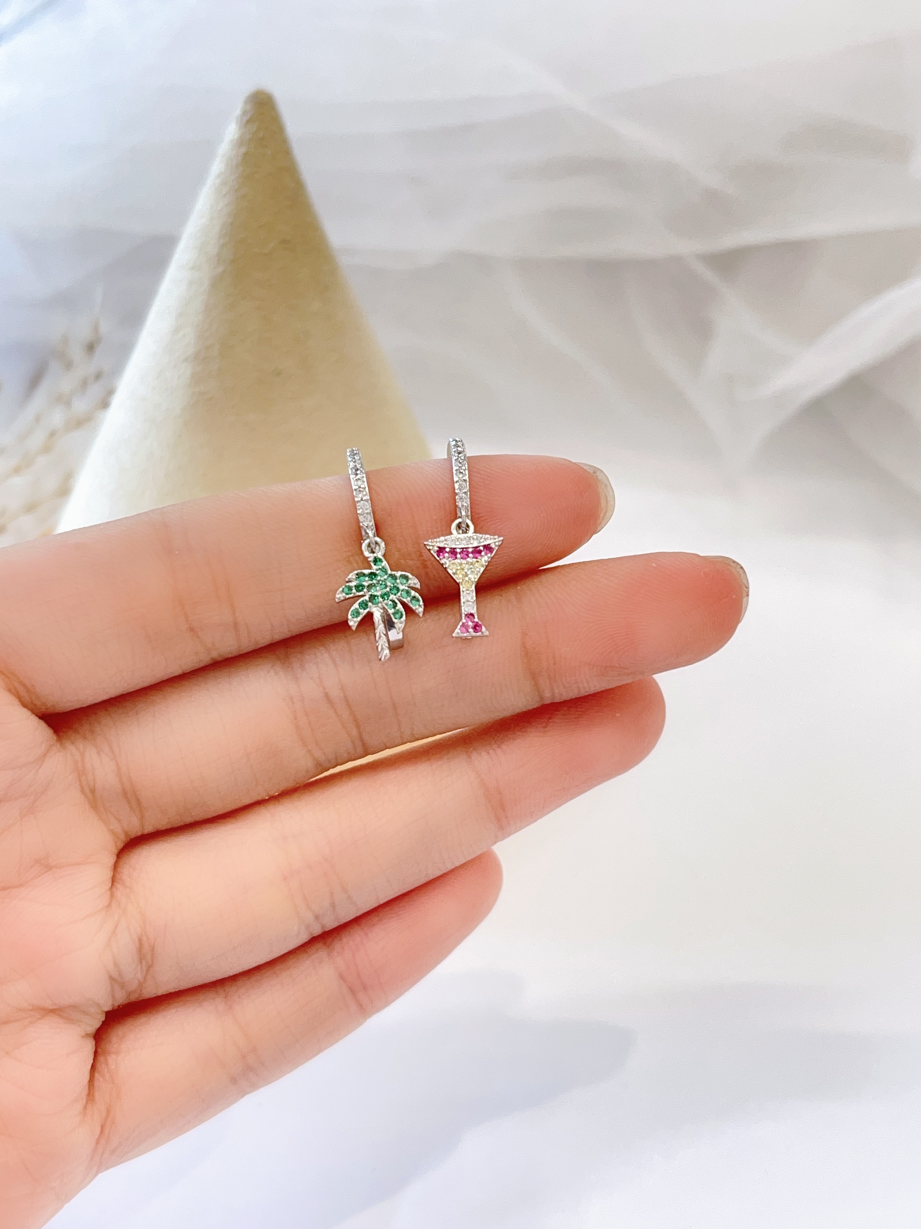 椰风小酒耳扣耳环