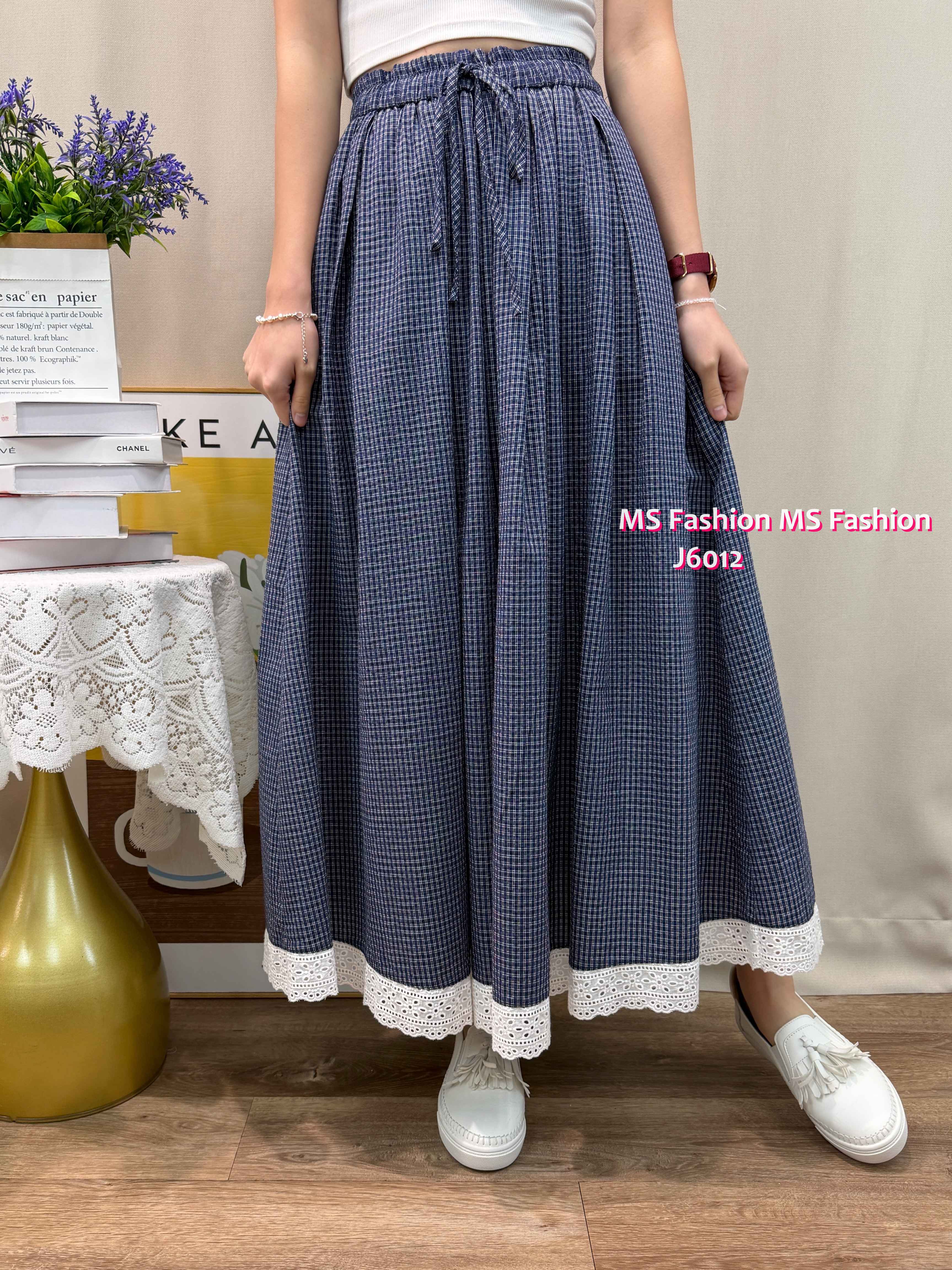 J6012 韓國🇰🇷格紋中長款半裙