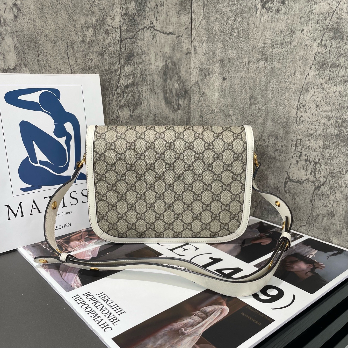 【預訂貨品】Gucci 1955 白色郵差包