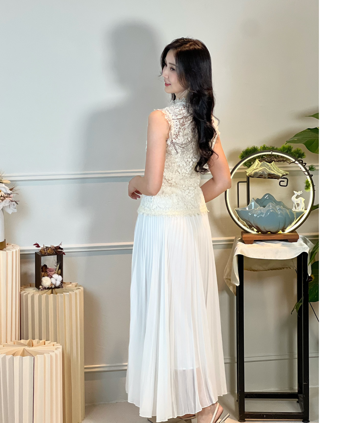 5104 Quintina Pleated A Line Skirt 