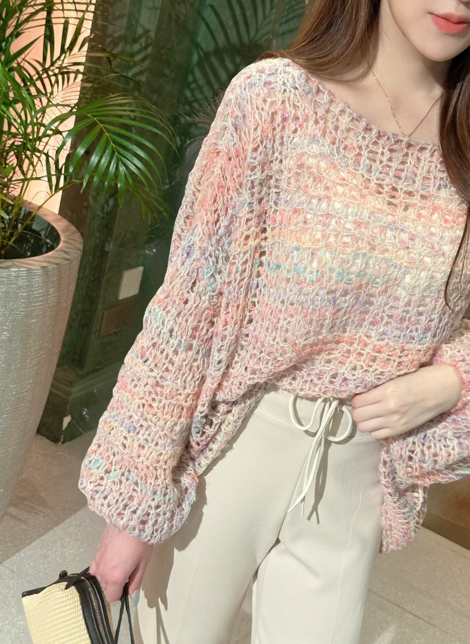 ♥︎Dreamy Mélange Boat-Neck Knit
