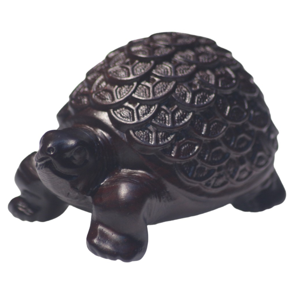 小龜 龜殼 木雕刻