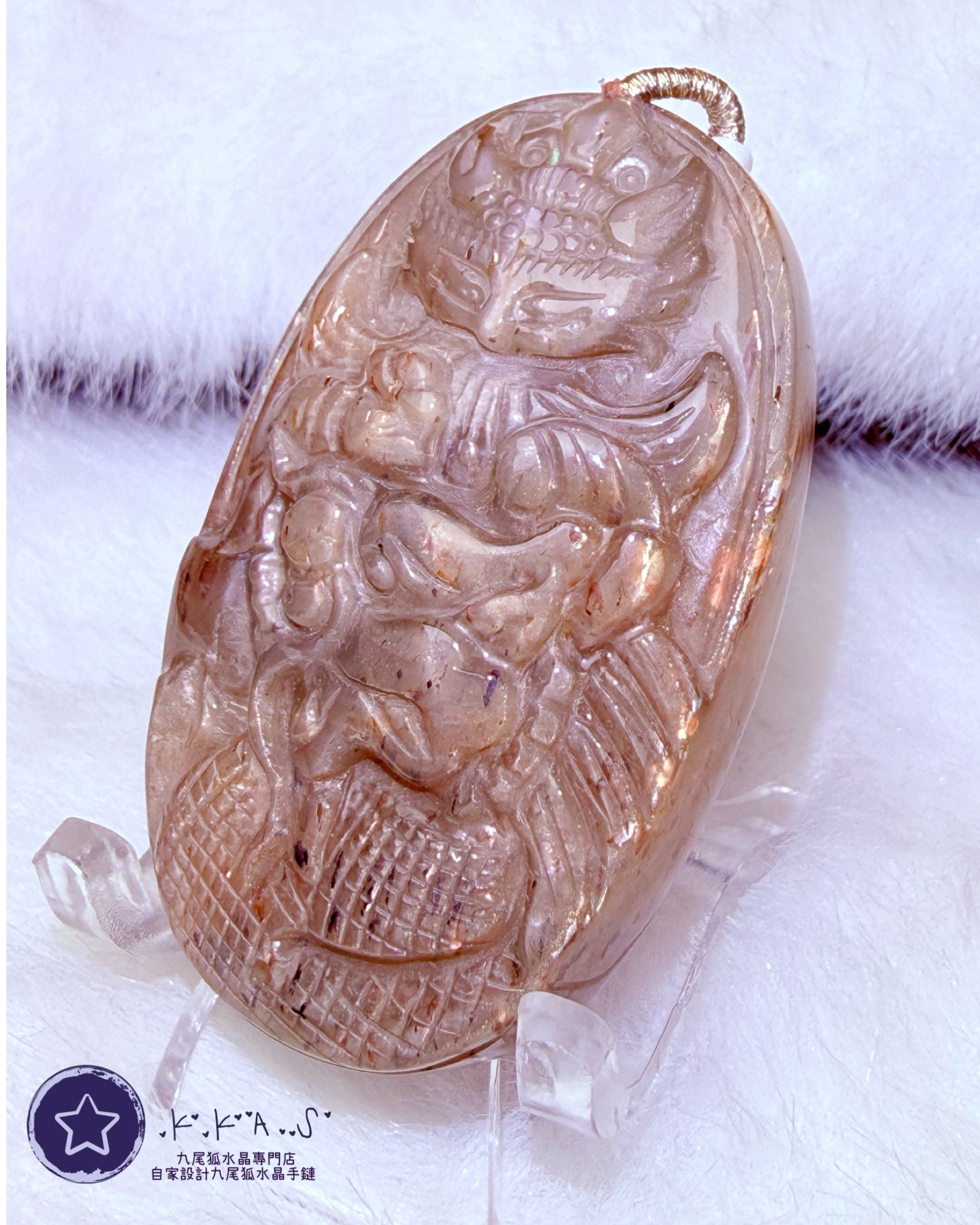 K00206 骨幹 龍狐 - 吊墜/手牌兩用款