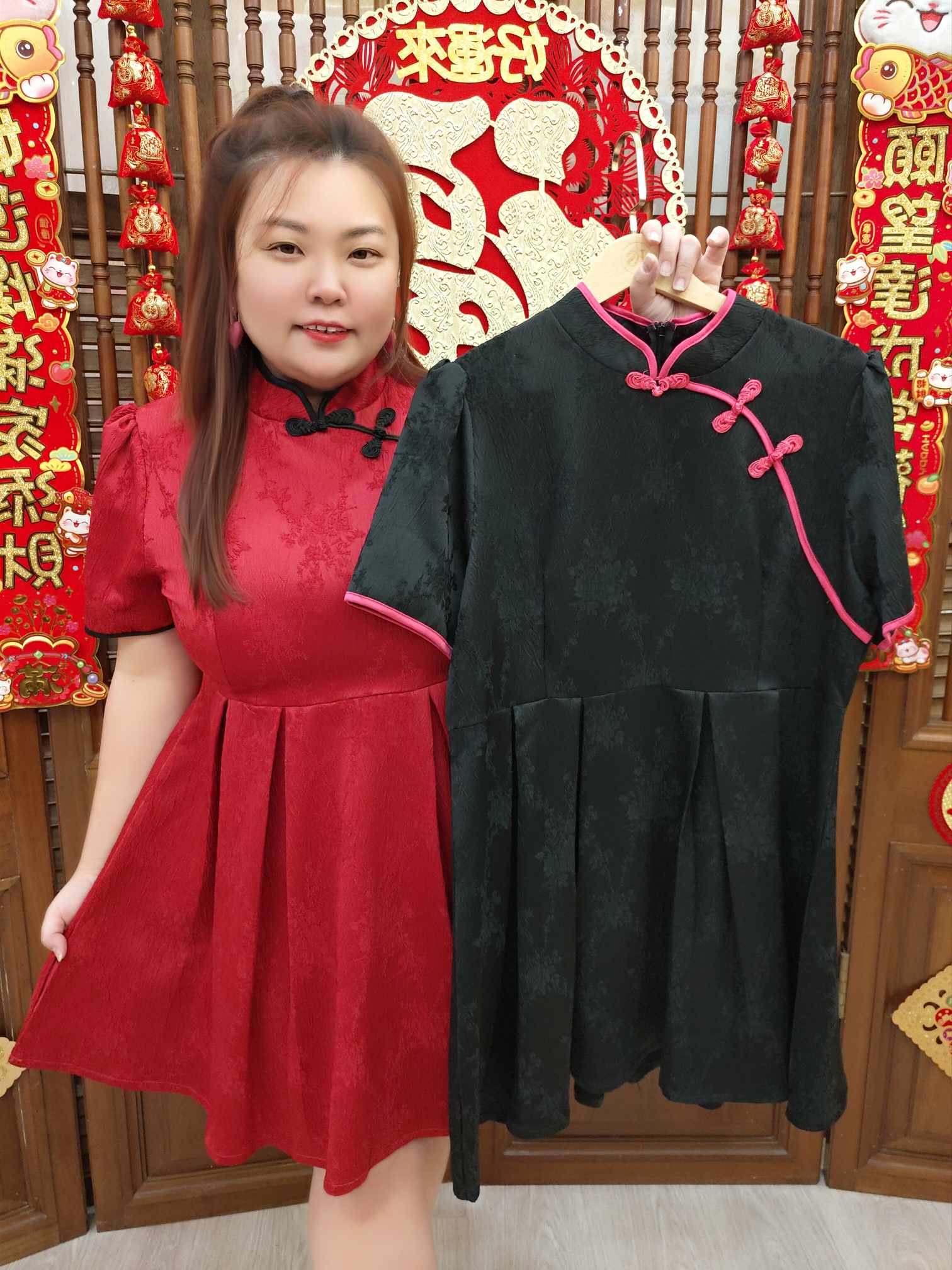 DBB01 TW#5666 旗袍款马面连衣裙