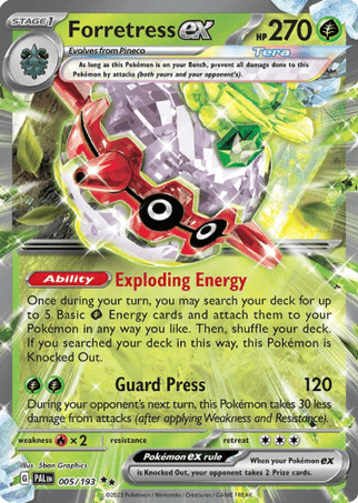 Pokemon TCG Paldea Evolved - Forretress EX-005/193