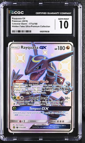 CGC 10 177a/168 Rayquaza GX