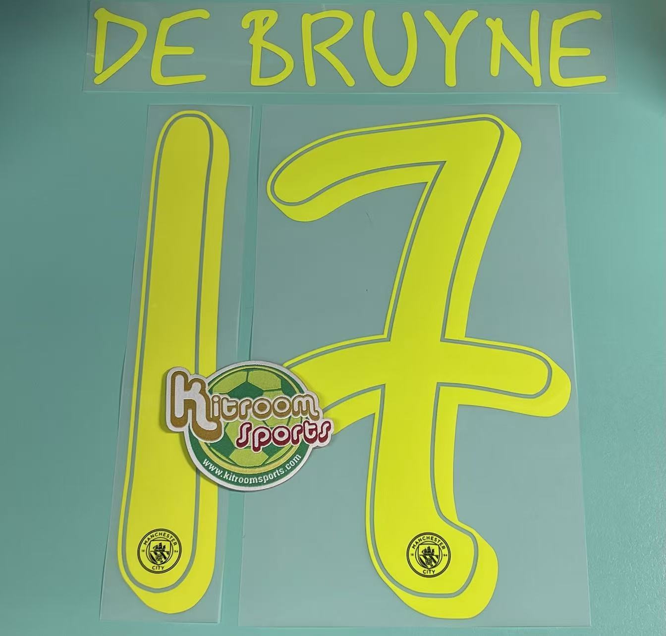 2024-25 Manchester City Away UCL Nameset #17 DE BRUYNE