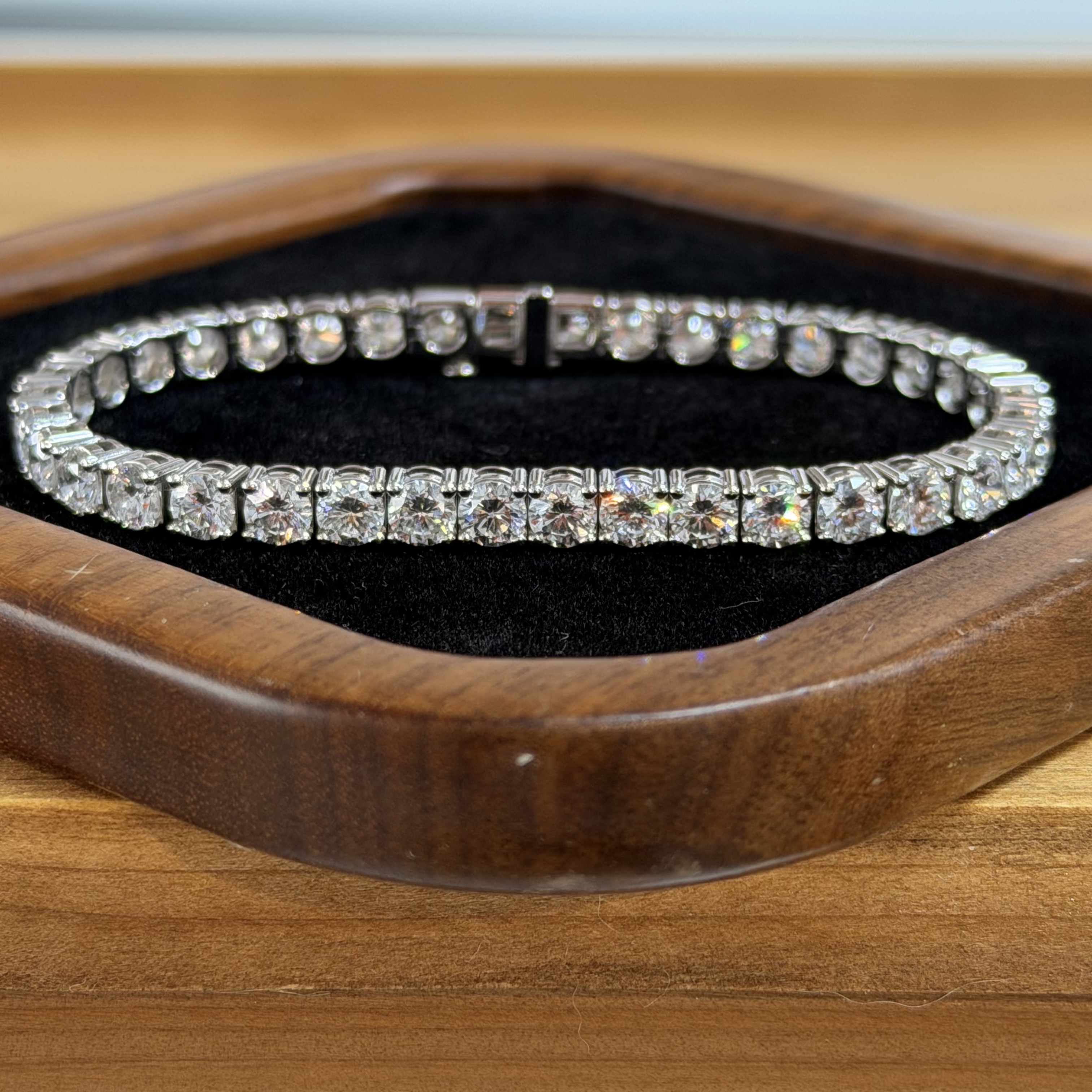 18K白金鑲培育鑽手鏈