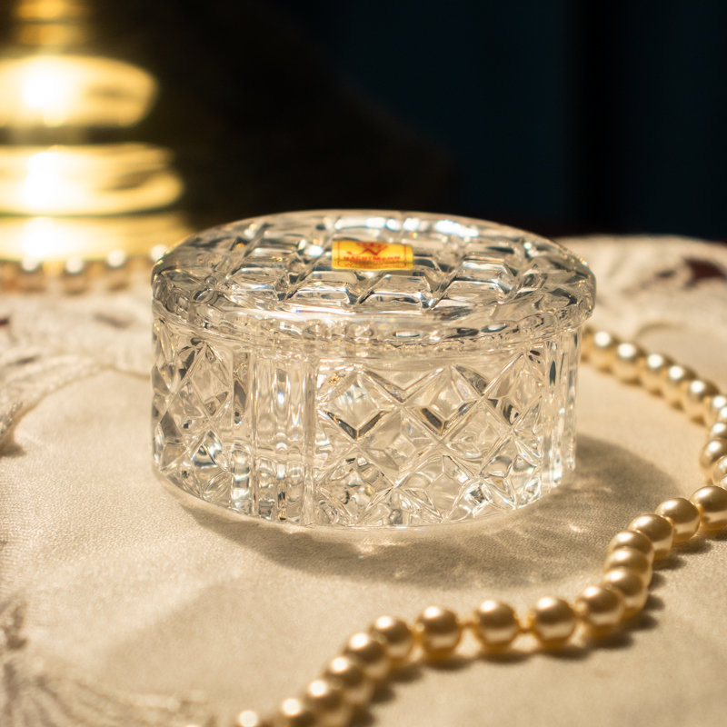 Vintage C.a. 1980s Bleikristall Crystal Mini Trinket/Pill Box -New Old Stock(MW071)