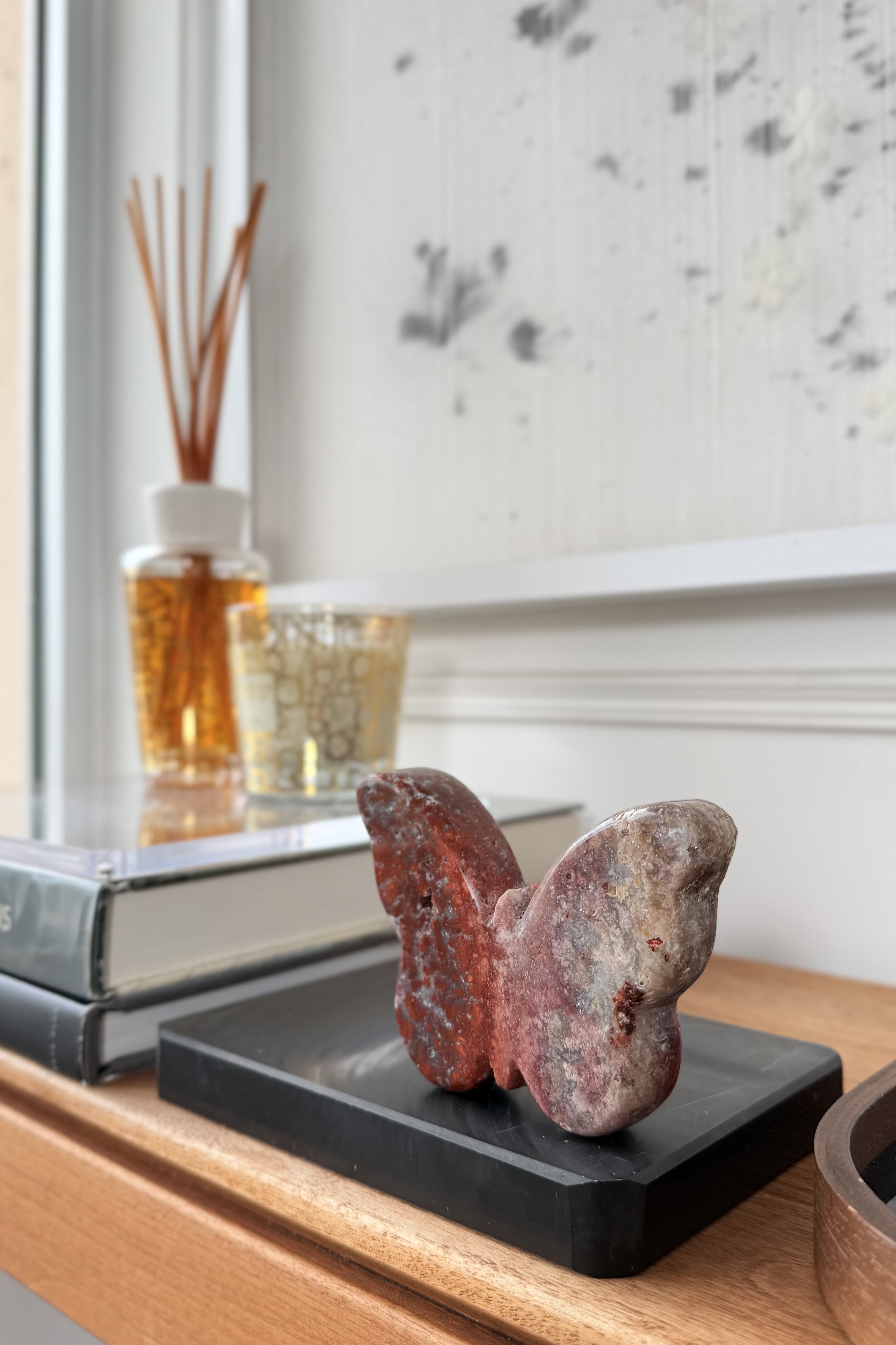 ༒ 11.2cm RED JASPER BUTTERFLY ༒  JA.7048C3AG3A8-RA20*5em