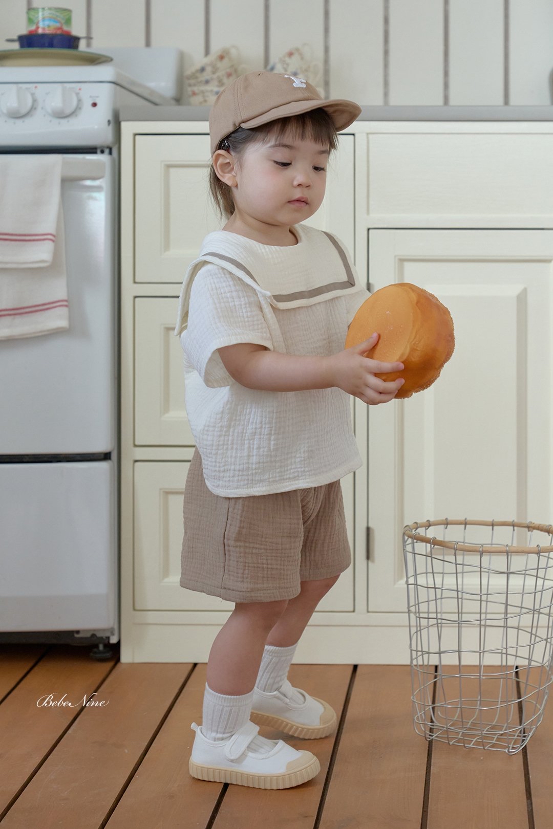 ☀️預訂 韓國直送☀️🇰🇷Bebenine三色海洋風水手方領純棉上下套裝