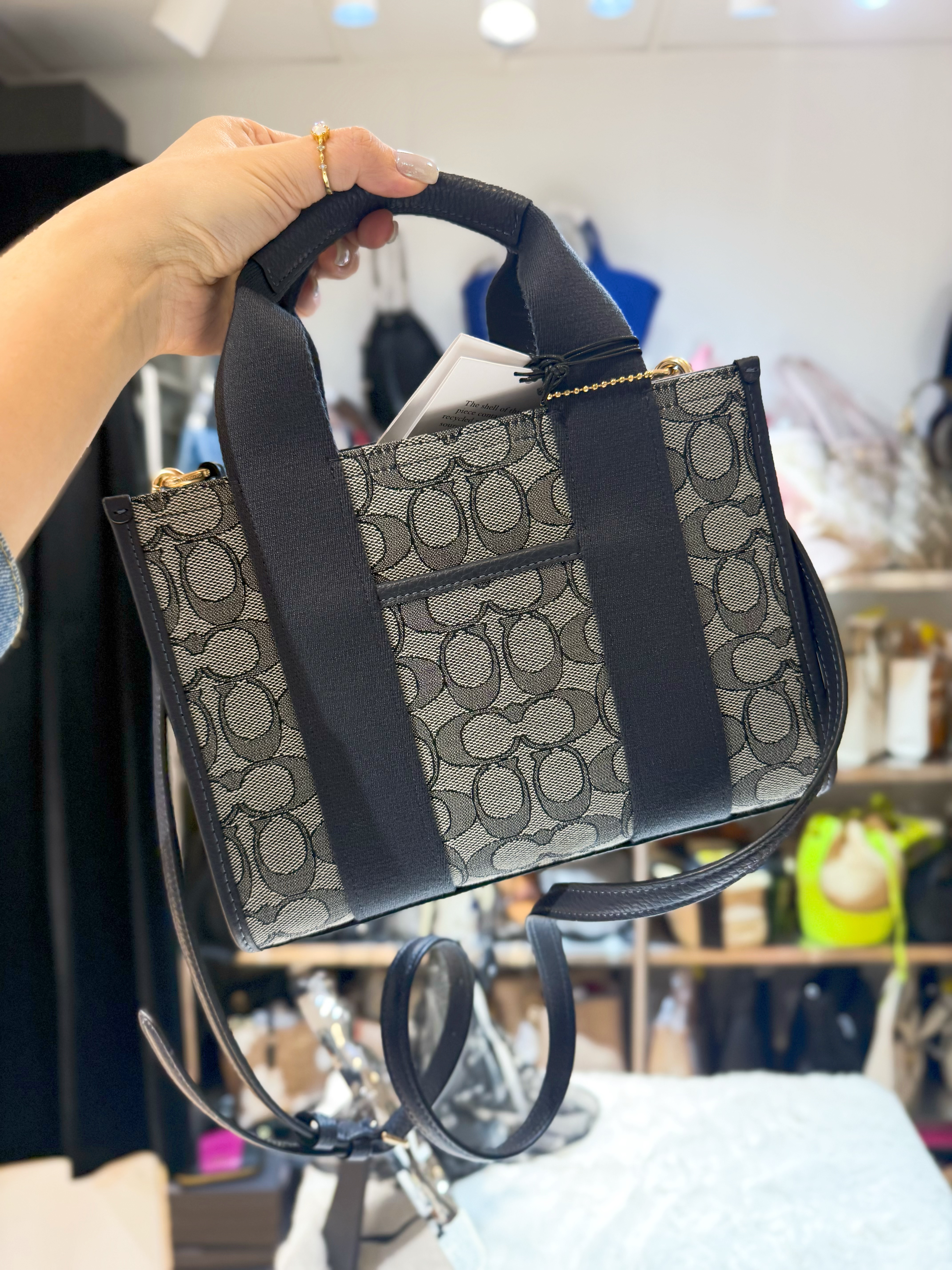 Coach Smith tote canvas/navy/m