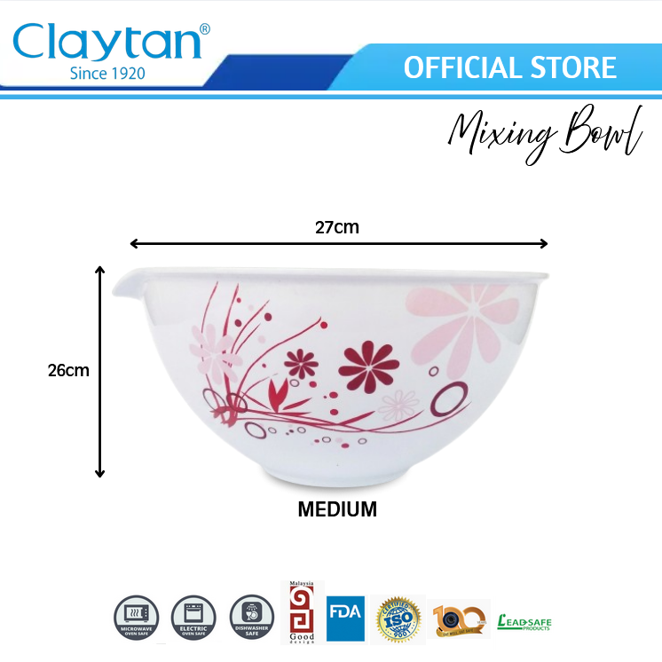 CLAYTAN LEADSAFE Multi-Purpose Kitchen Bowl - Blue Valentine & Modern Sakura Series