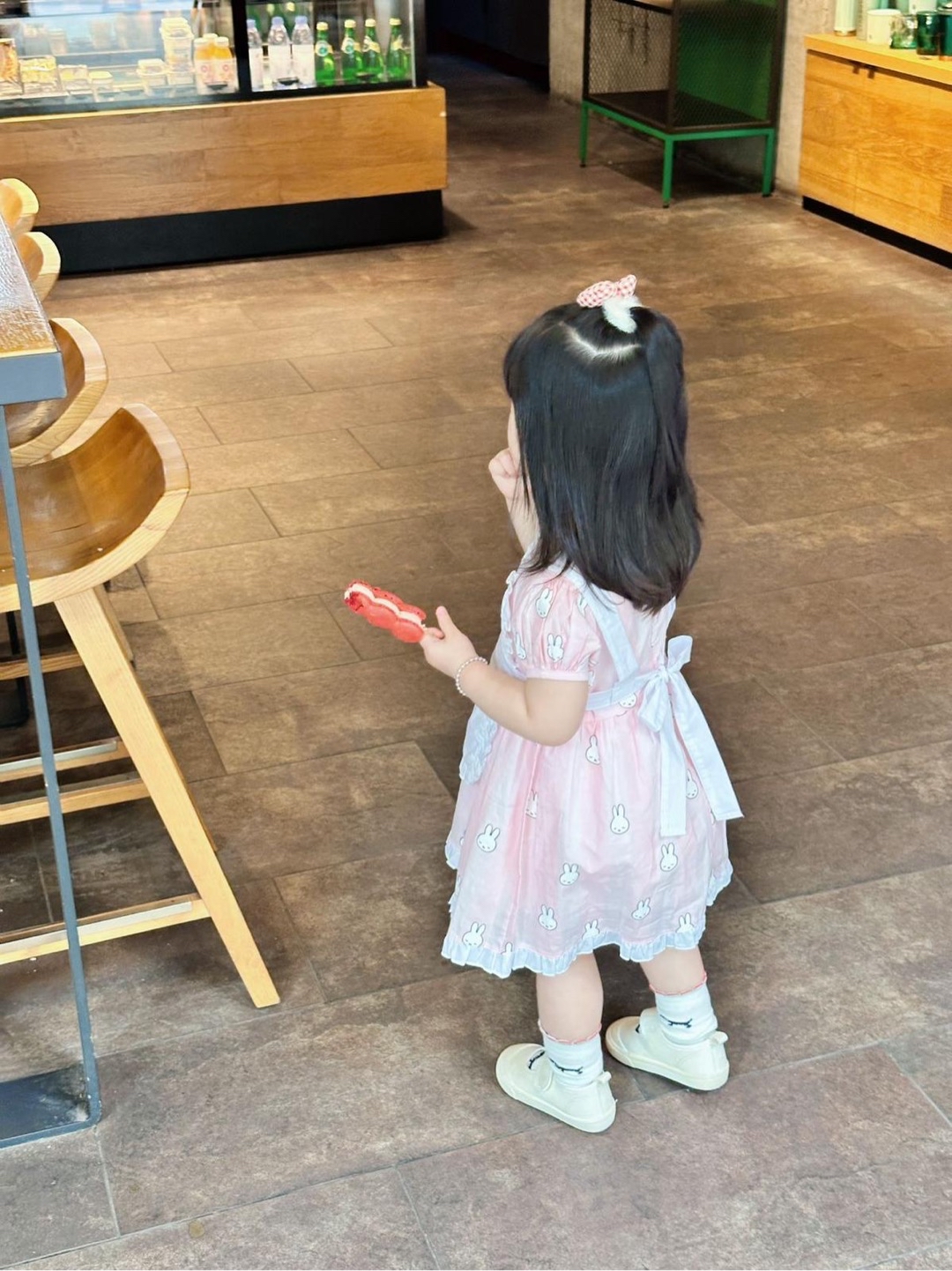 A0068 Miffy圍裙粉色連身裙