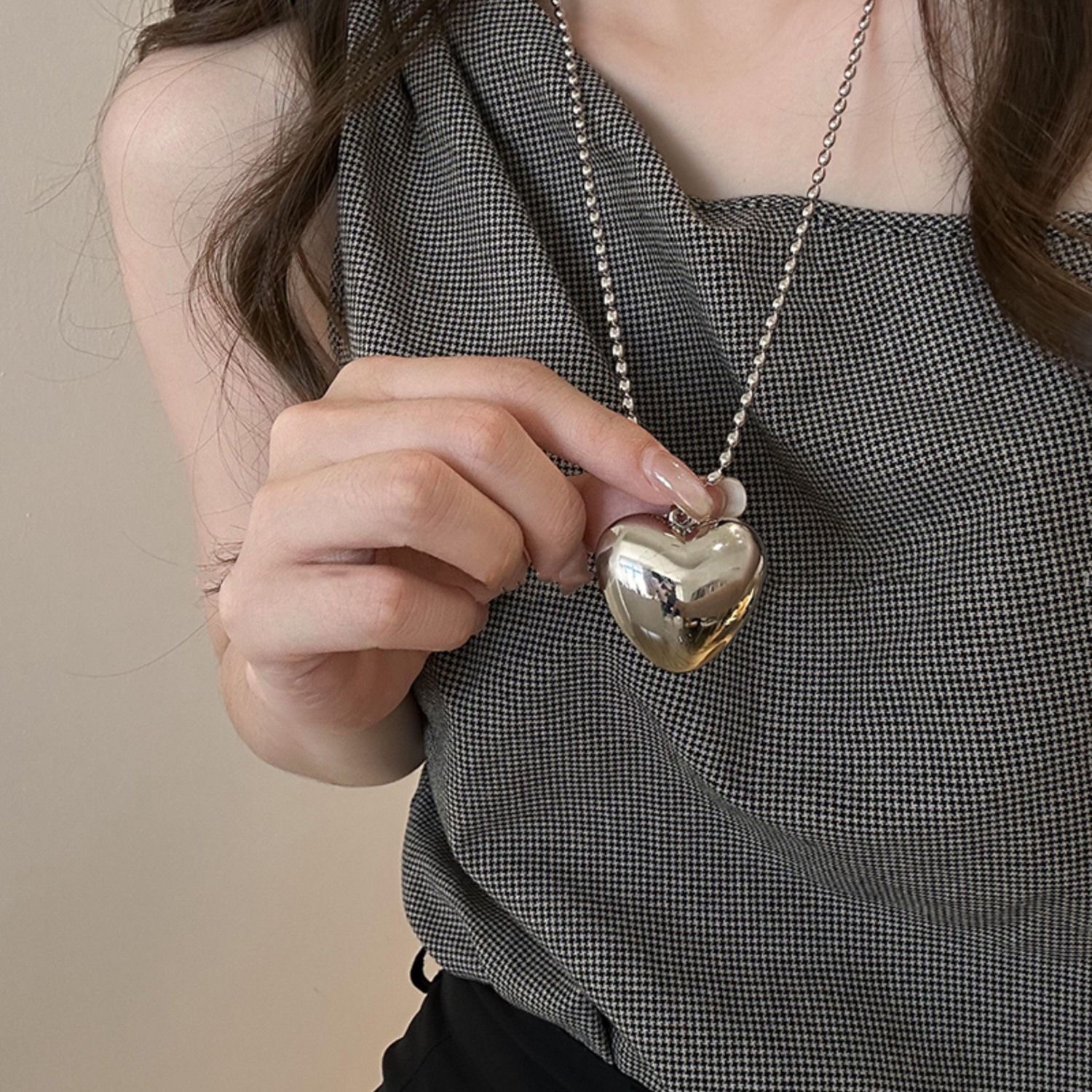 NL103金属爱心项链