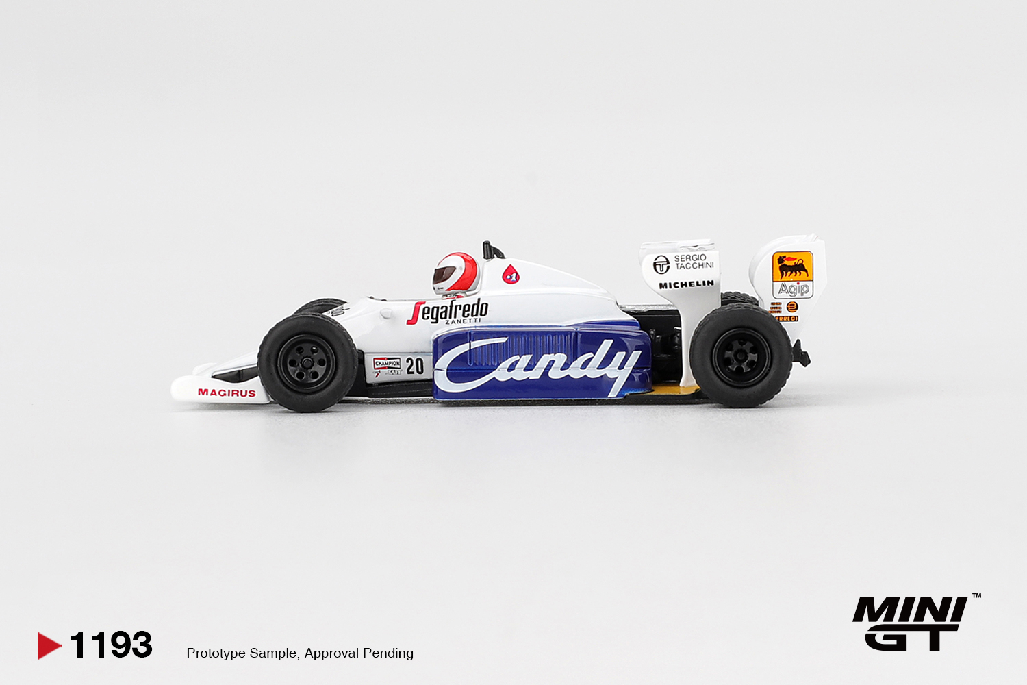 Mini GT 1/64 Toleman TG184 #20 Johnny Cecotto 1984 Monaco Grand Prix - MGT01193-BL