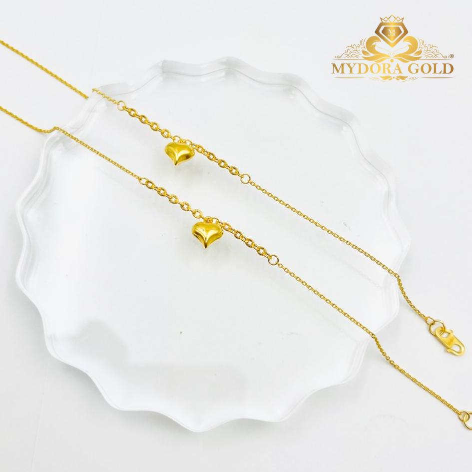 MYDORA Rantai Tangan Sauh Fesyen + Sauh Matahari Gantung Love Gemuk l EMAS 916/22K