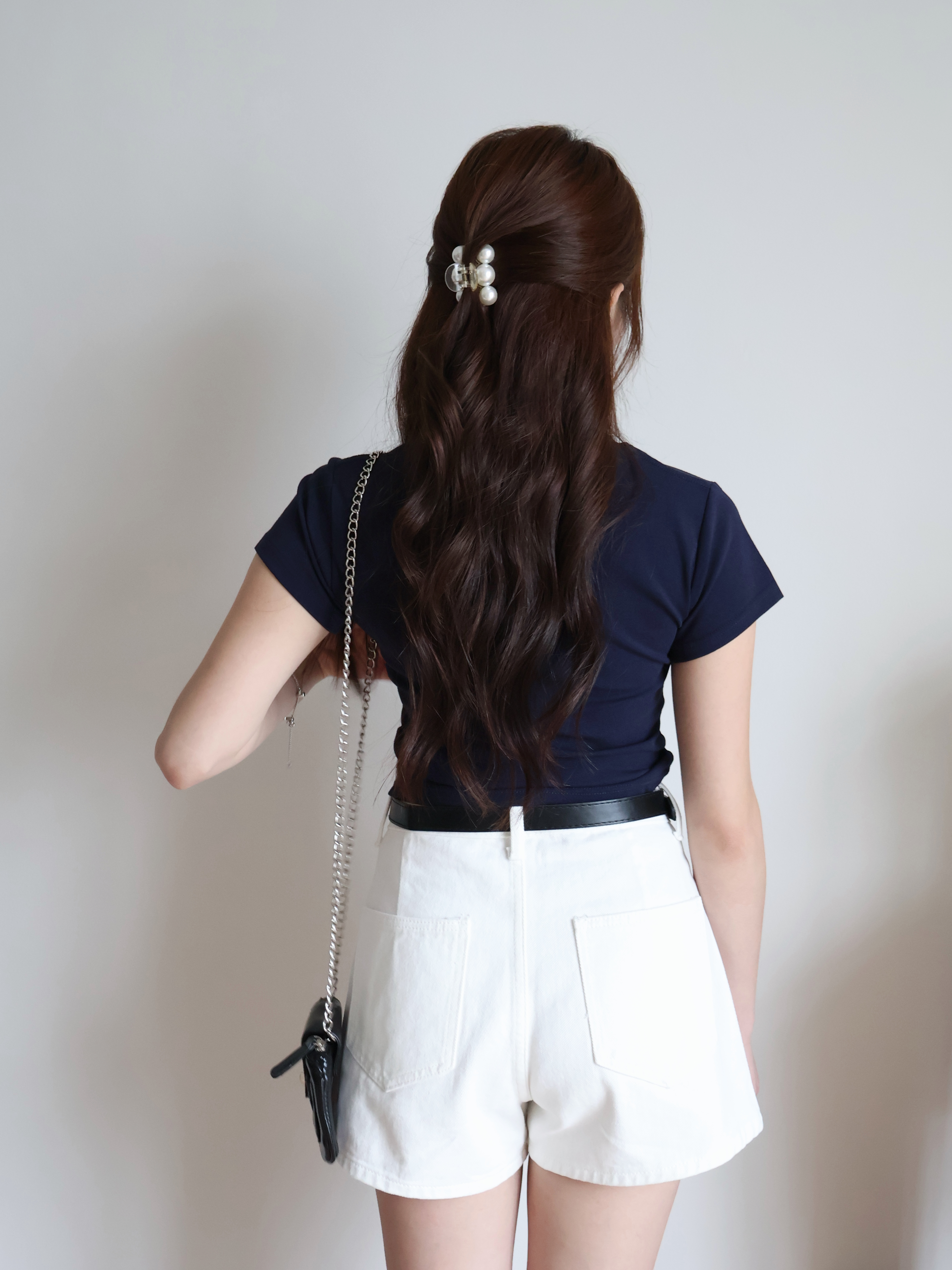 Nabi Cropped Top | Navy