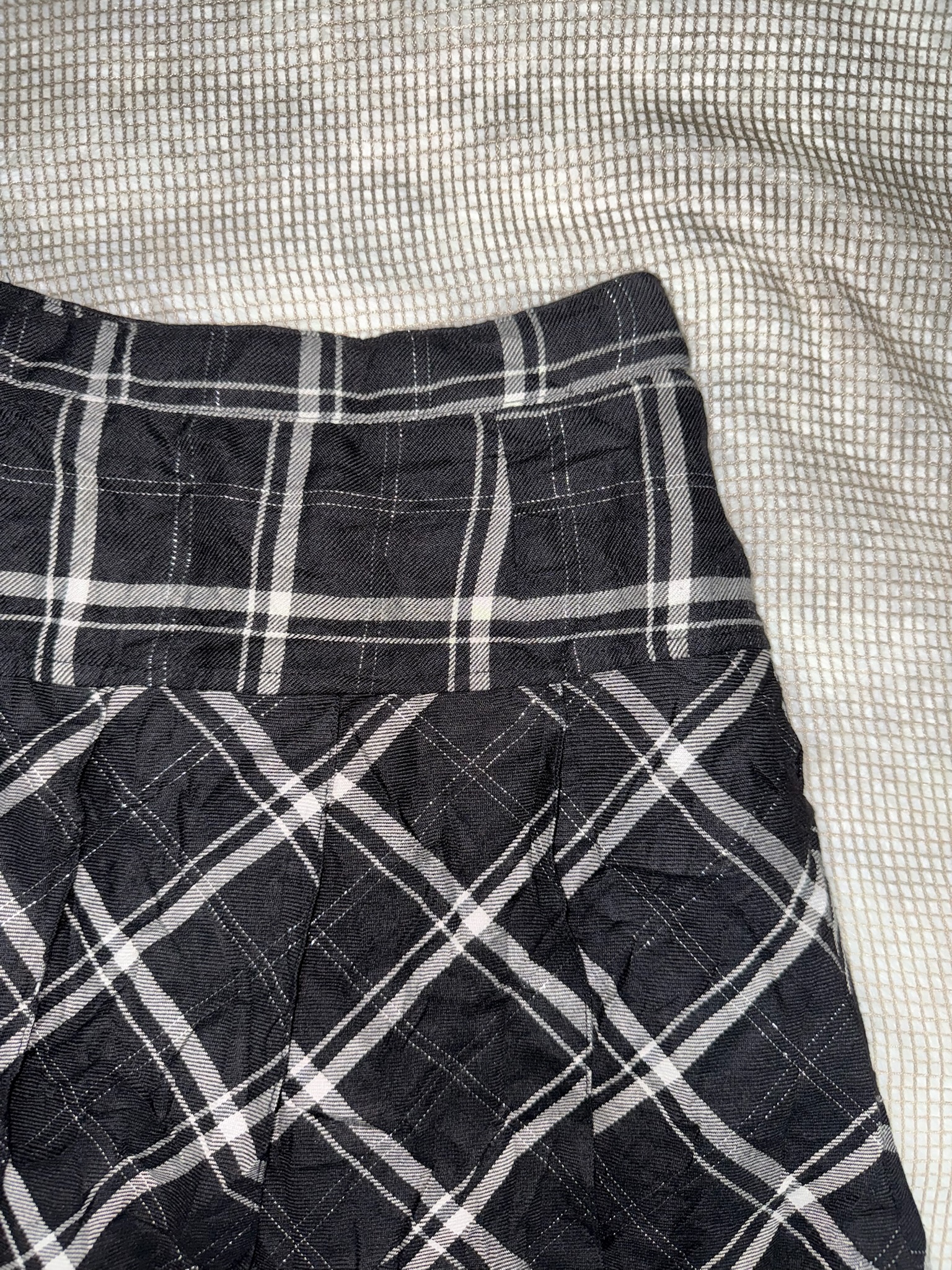 Preppy Style Plaid Pleated Mini Skirt