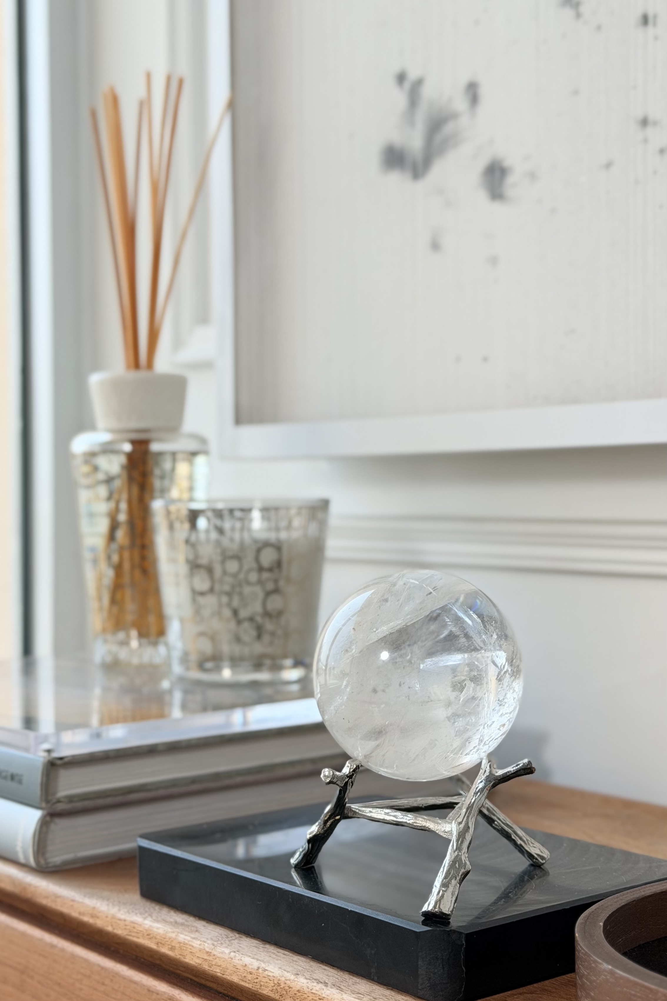 ༒6.95cm白水晶球༒ CQ.6AC5AGA88-RA10*1A8