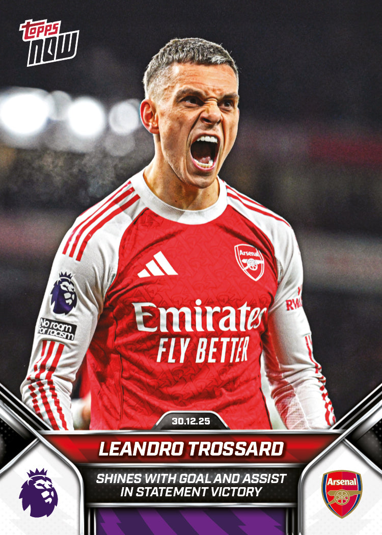 Leandro Trossard - 2025/26 Premier League Topps NOW #97 阿仙奴紀念卡｜PR 854