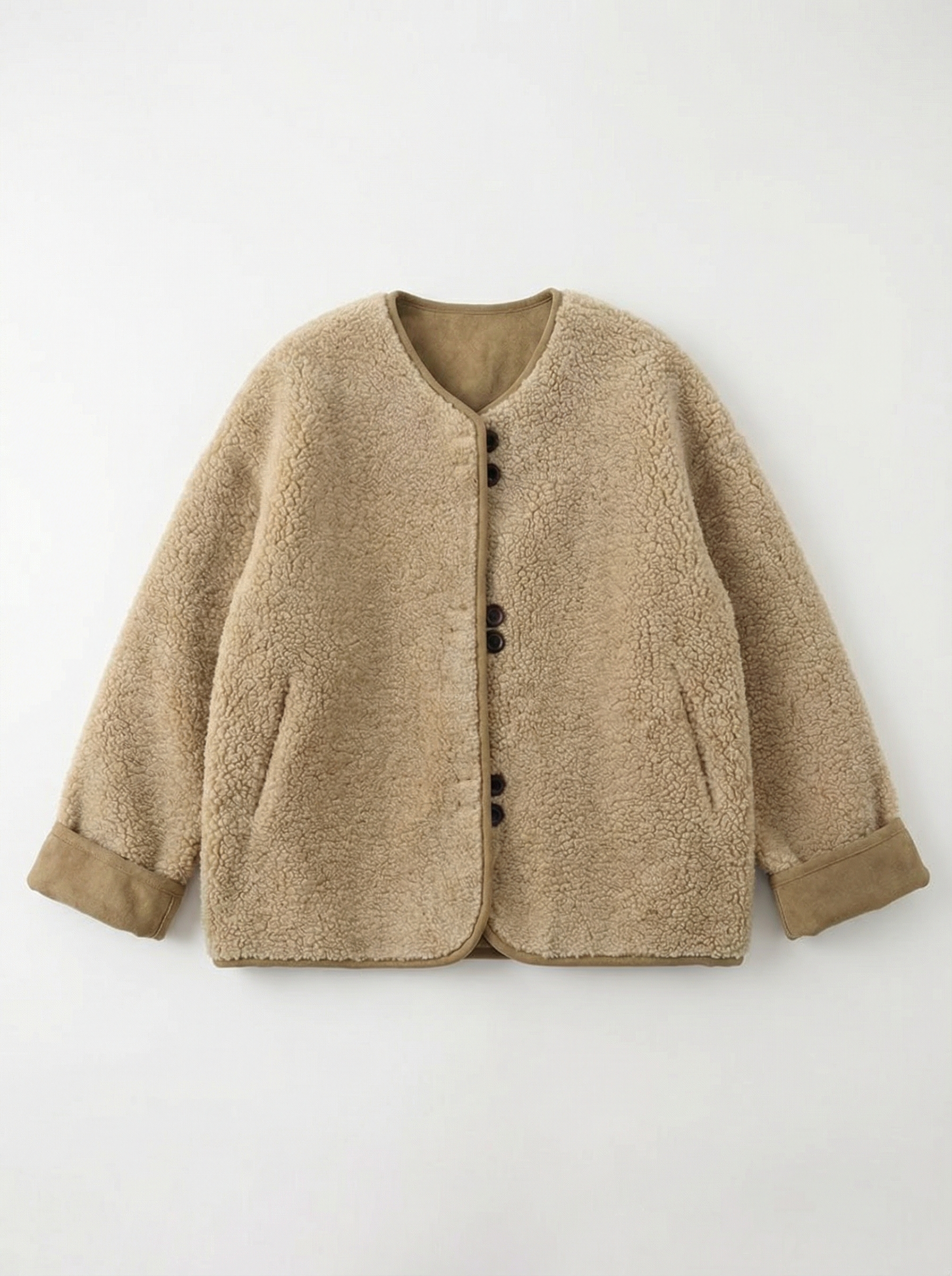 1860羊羔絨開襟褸