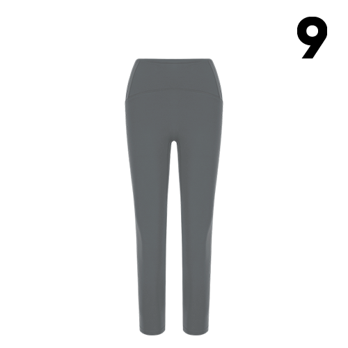團購_Jun Ji-Hyun Set - Round Neck Crop Top & Leggings by Andar