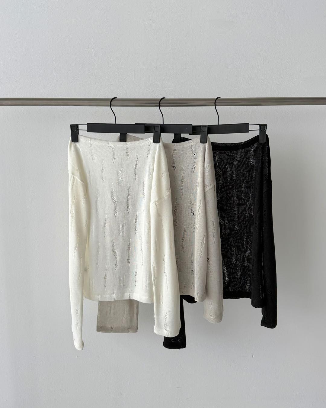 空氣感斜膊針織