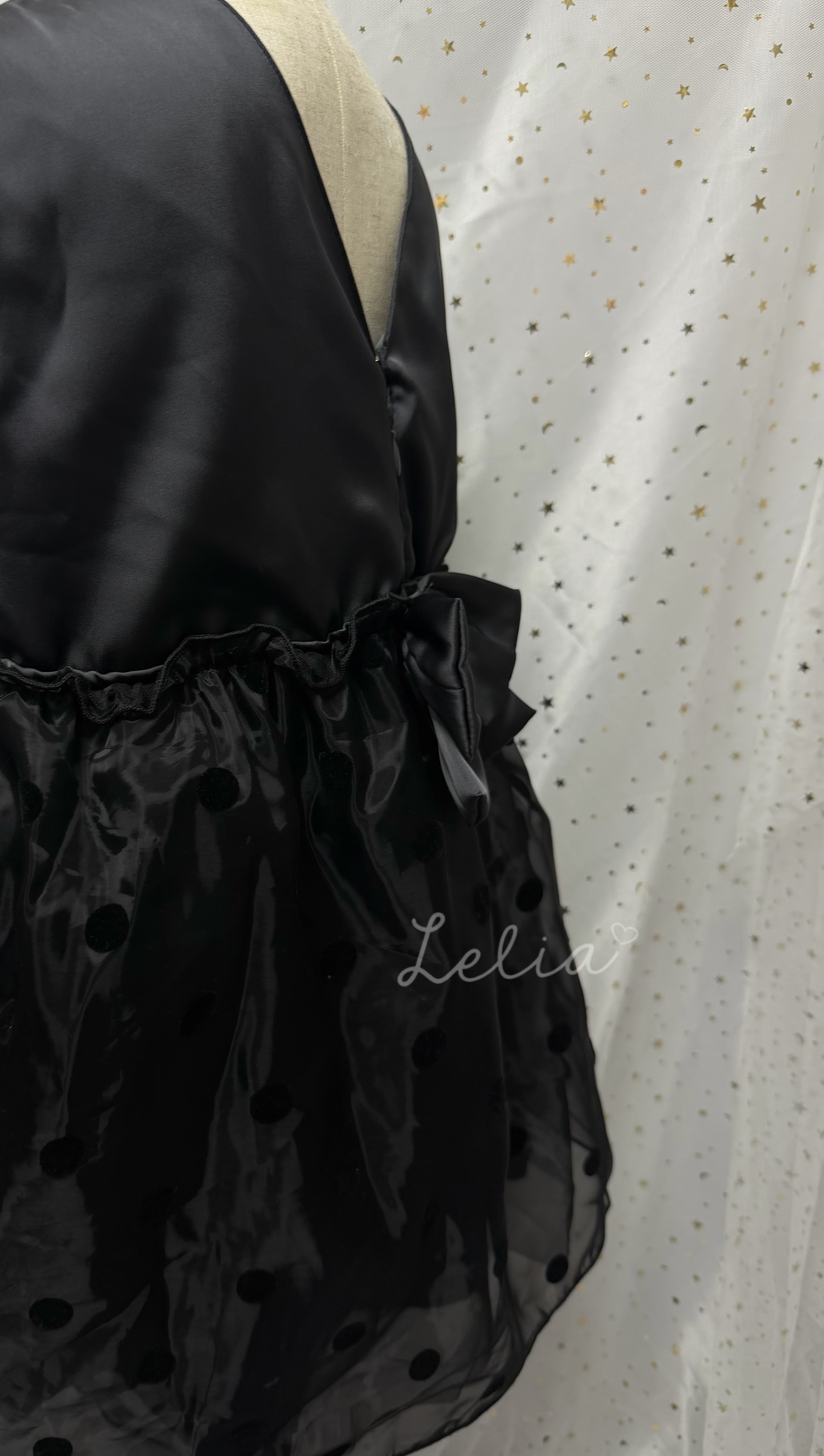 ▫️現貨▫️Cottoli後蝴蝶波點裙（黑色）