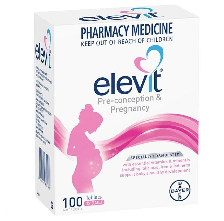 [ 預購 ] Bayer Elevit 愛樂維 準媽媽配方 葉酸備孕 孕期 複合維他命 100粒