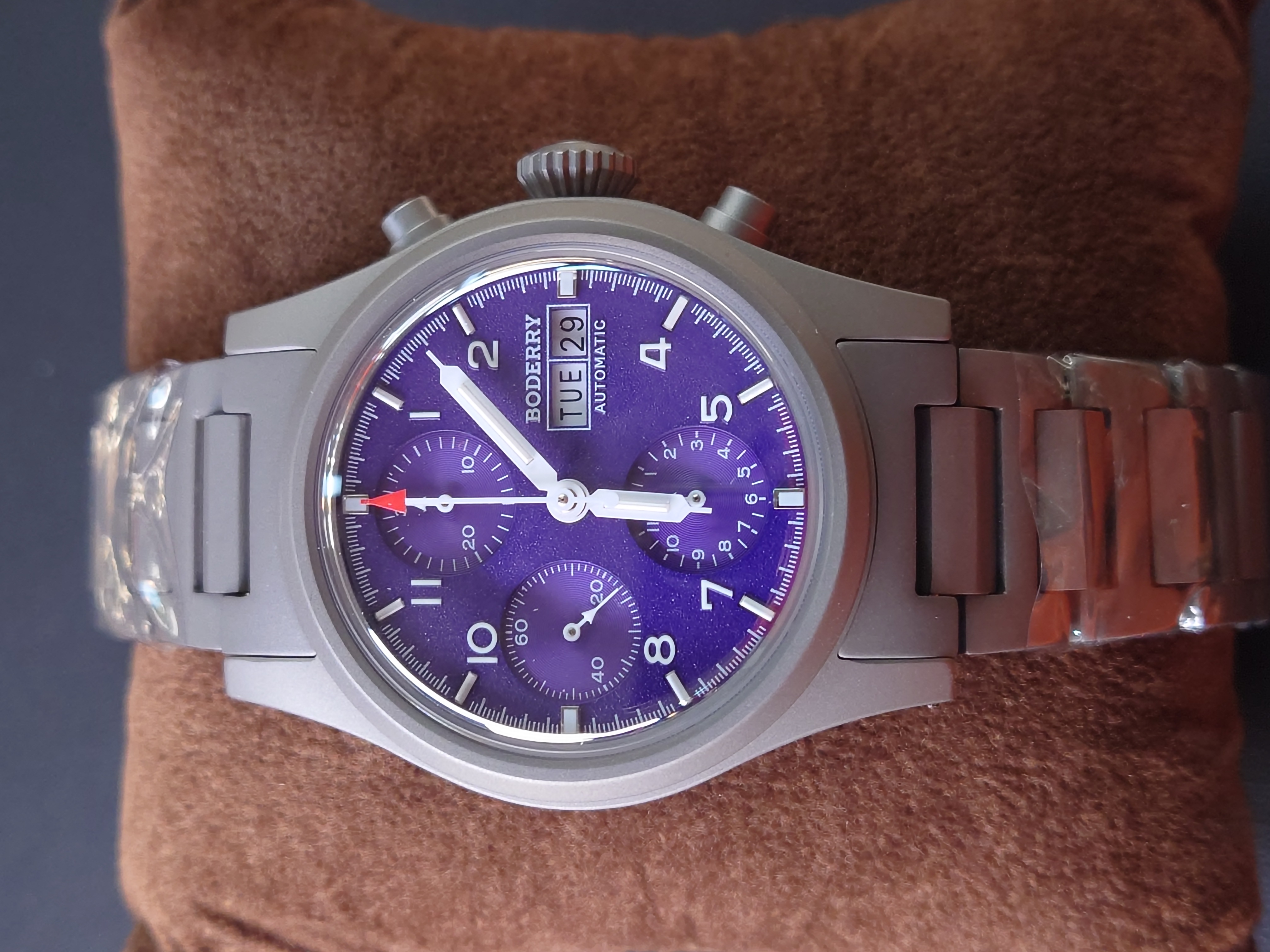 Boderry Landmaster Titanium Chronograph Automatic -  BD-A18T-06B Purple