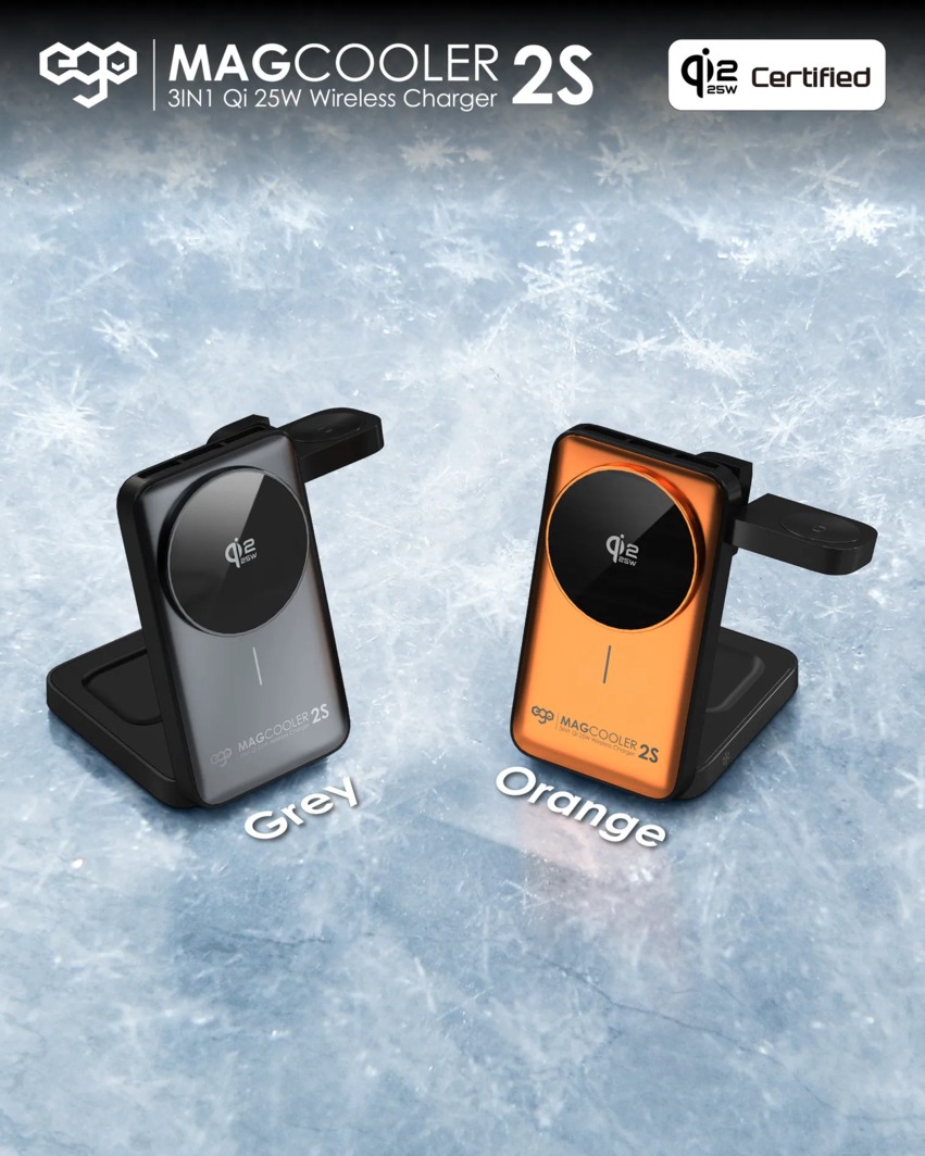 香港行貨 一年保養 ego MagCooler 2S@ 3in1 半導體制冷無線充電器 橙色 HT-569-ORANGE 