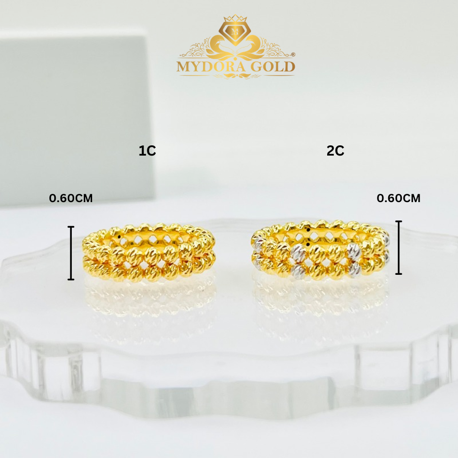MYDORA Cincin Boba Italian 2 Line (5G) l EMAS 916/22K