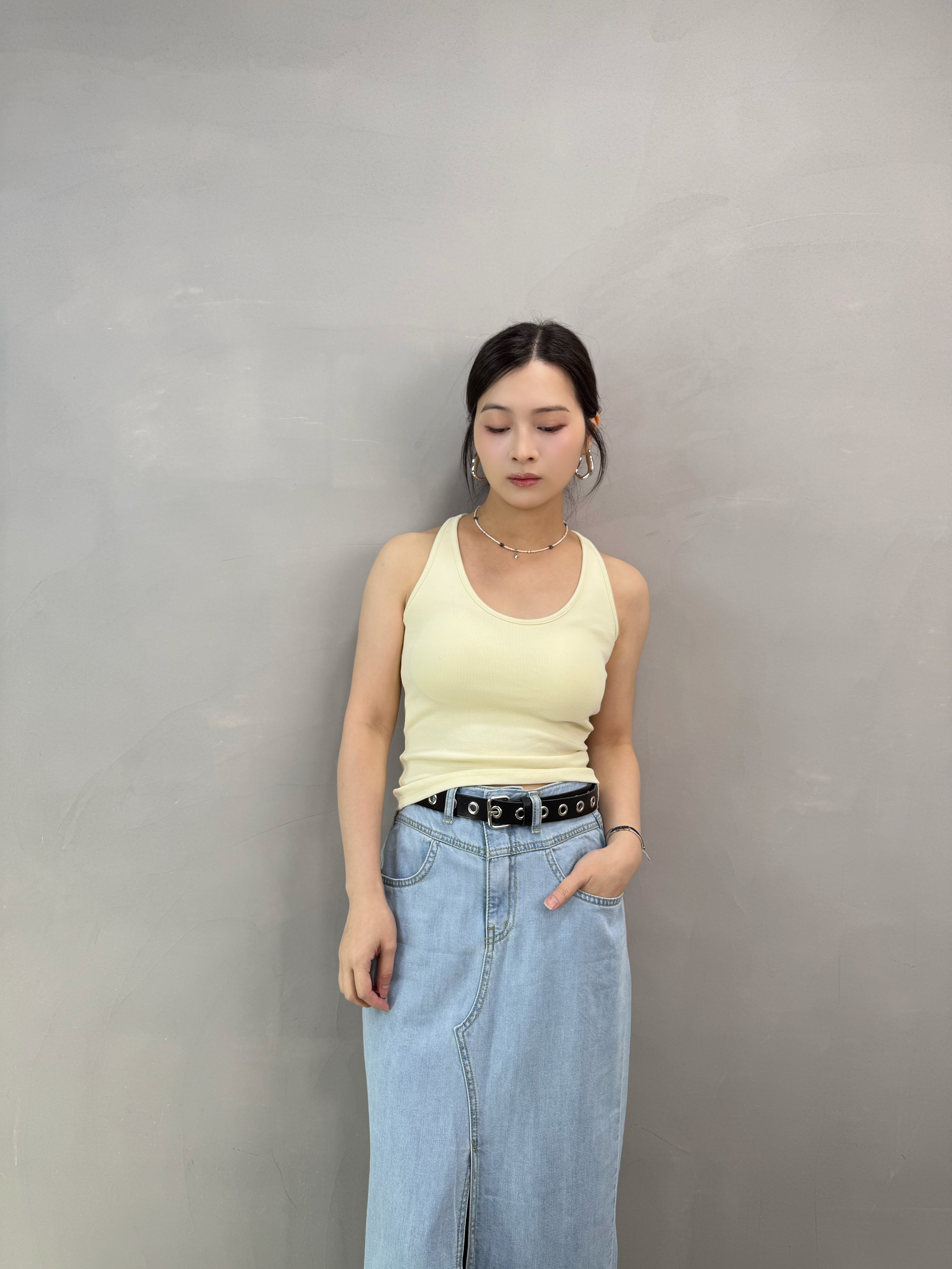 Z72 Y背U領長bra-top