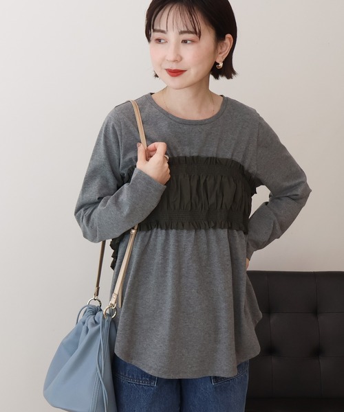 裹胸前設計感後綁帶上衣