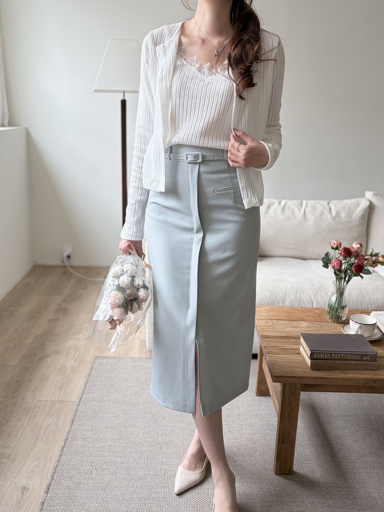 [假兩件] Lumiere Lace Layered Top (White)