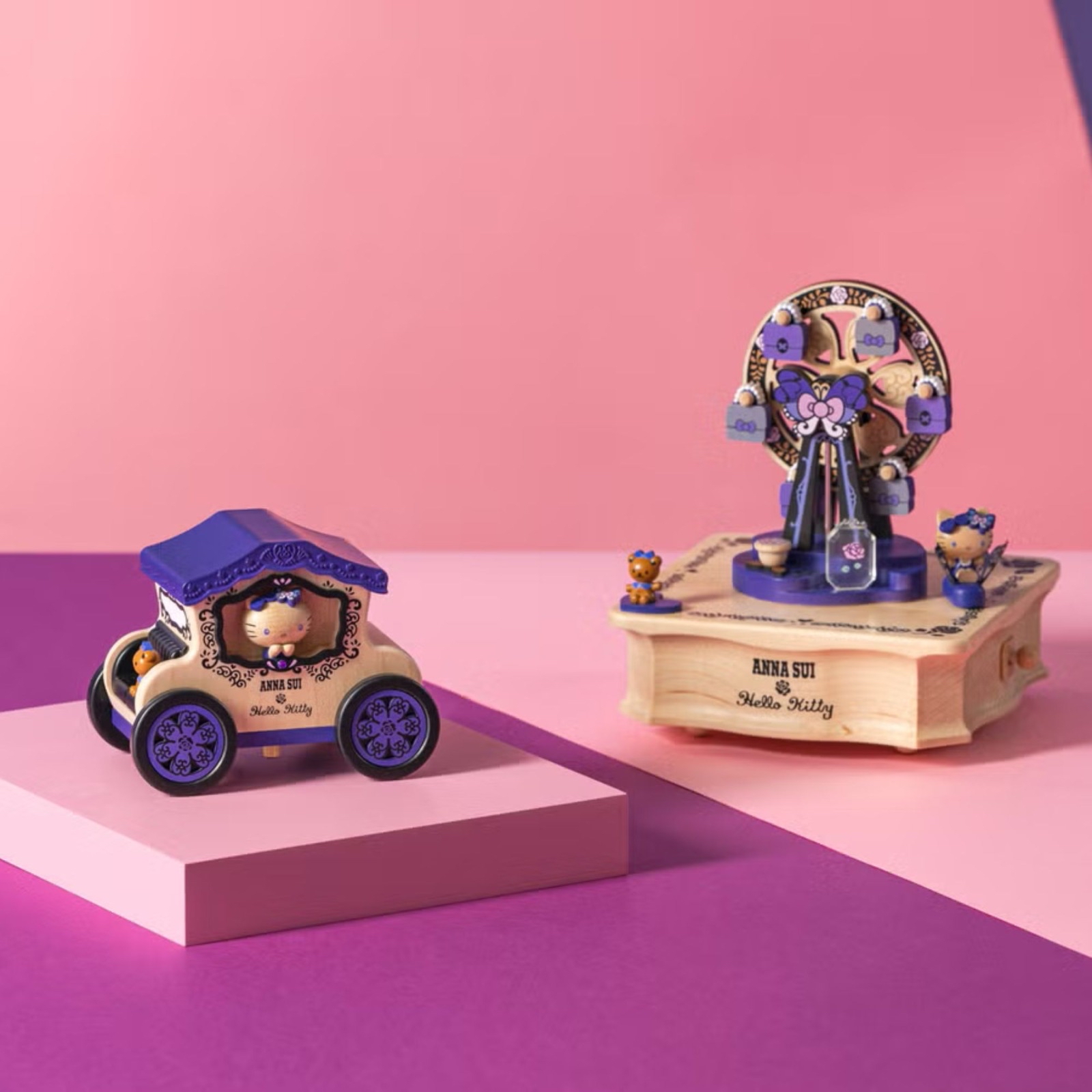 （約4月下旬到貨）🇹🇼台灣超商限定ANNA SUI× Sanrio 限量主題車音樂鈴、限量摩天輪繞圈音樂鈴💕