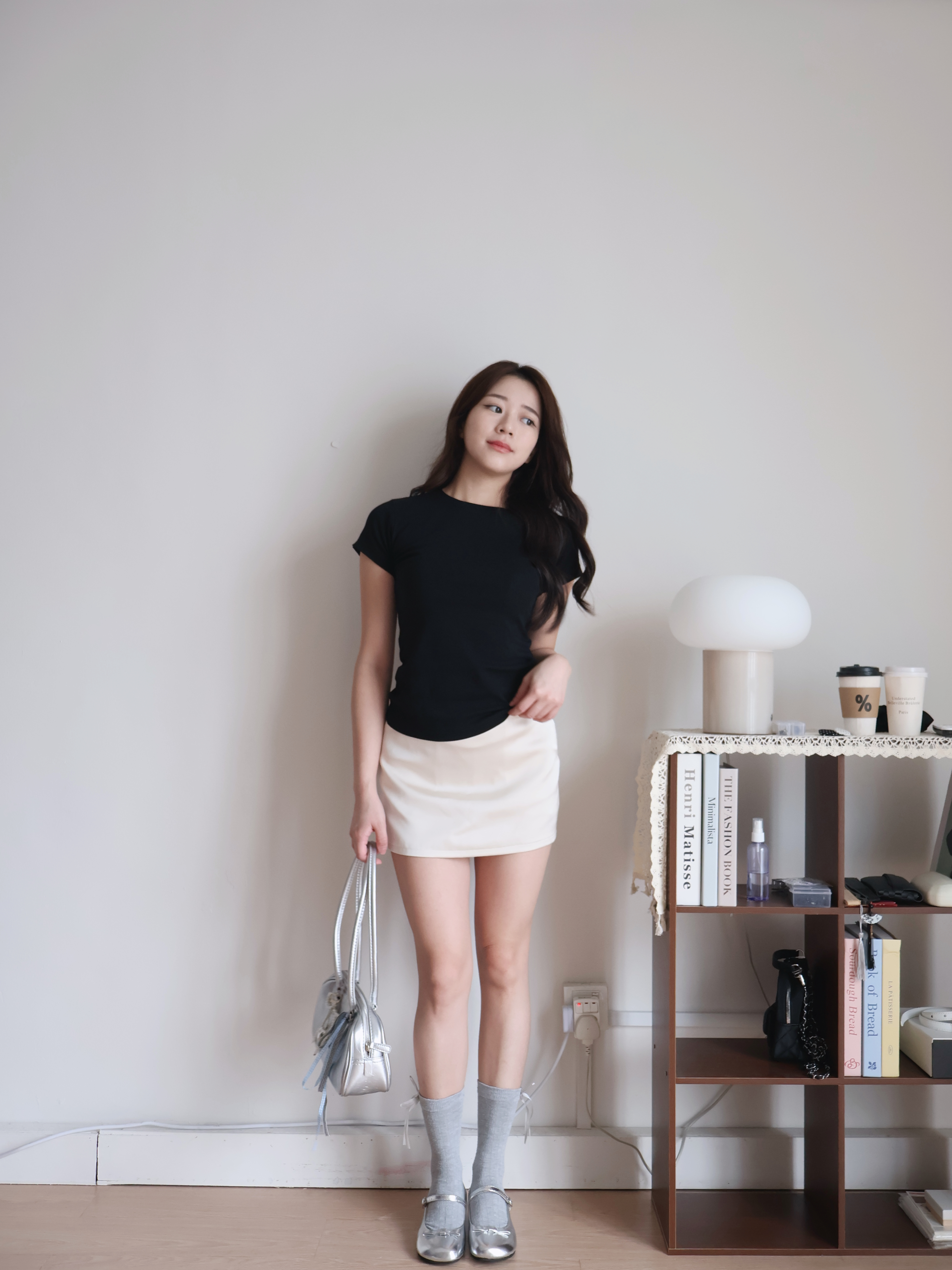 Edith Low Waist Skirt | Beige
