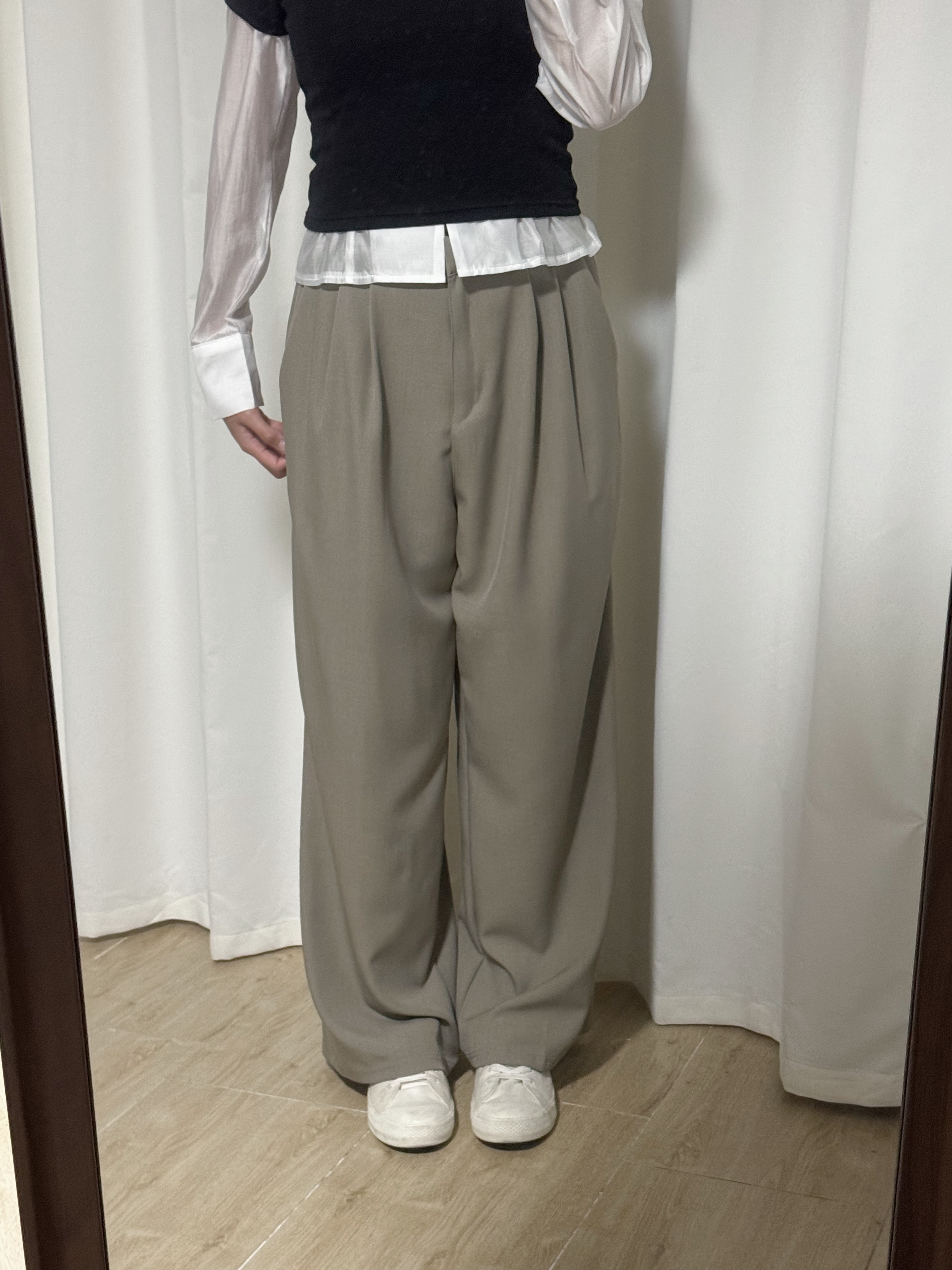 [2 VER.][四季可穿!]滑滑垂感西裝長褲(四色入/五個尺碼/兩個長度)