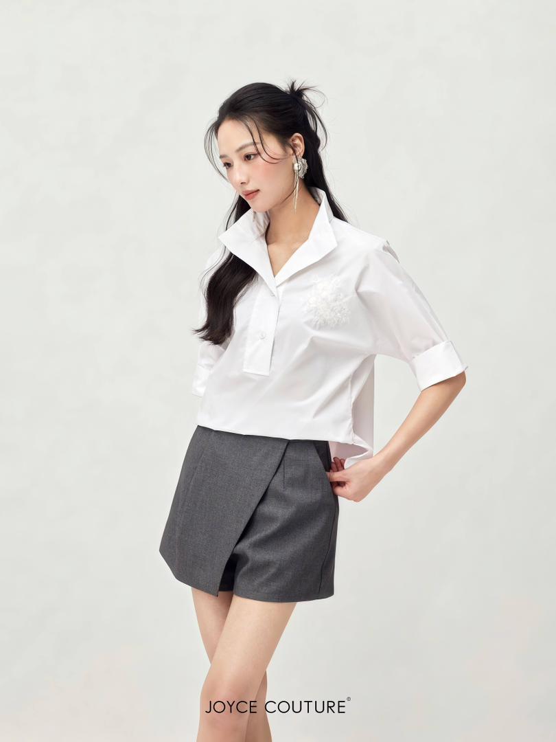 花卉图案衬衫上衣 T0775