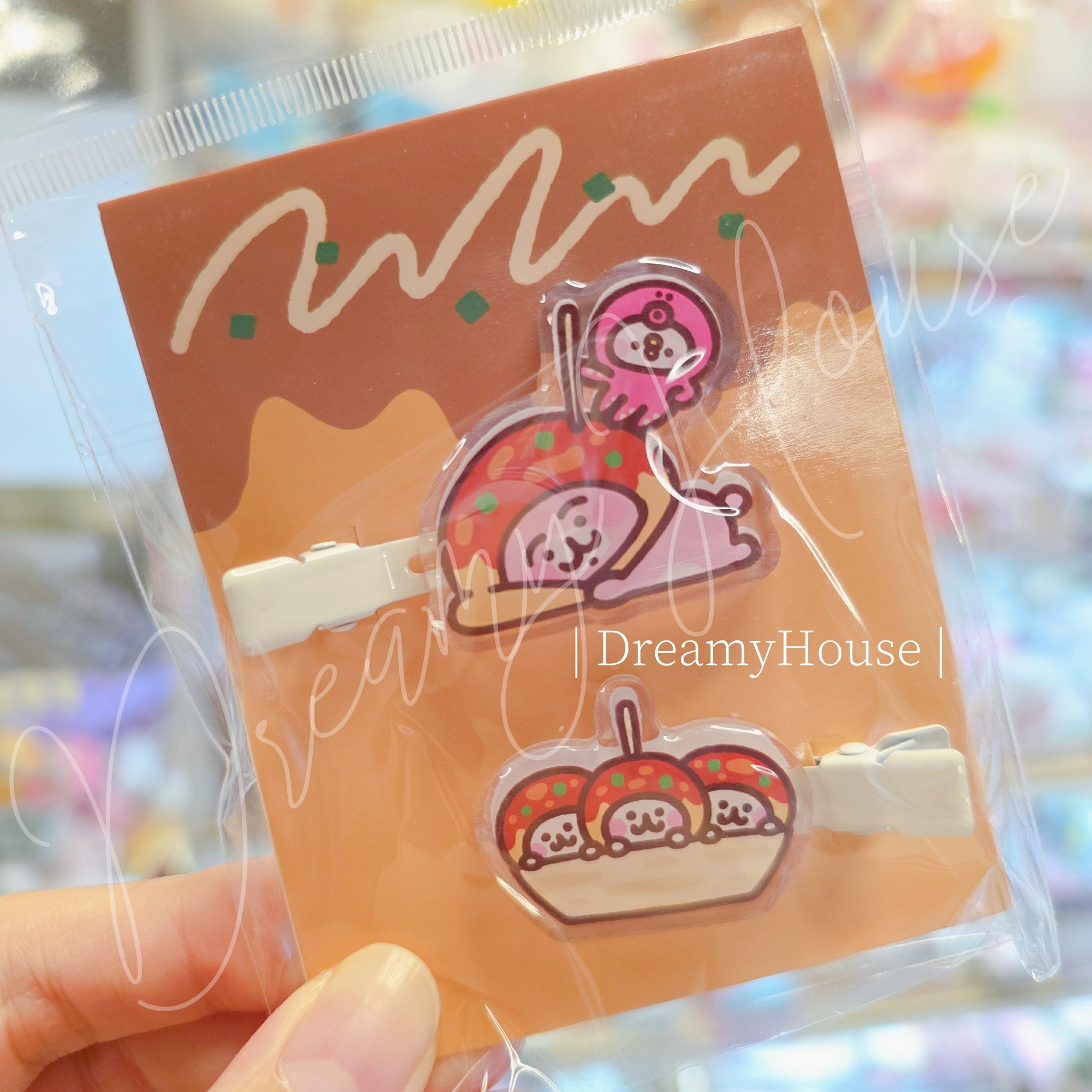 日本 kanahei KIDDYLAND 大阪梅田店 10週年記念 章魚燒系列 髮夾SET