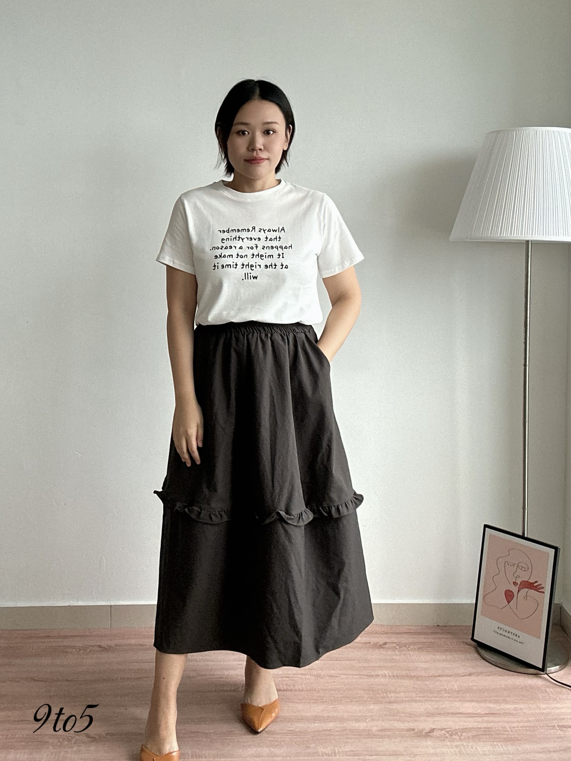 T4458 Slogan Short Sleeves Tee - 4 Colors 