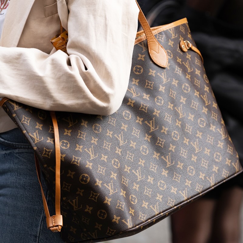 LV🤍PRE OWNED 經典老花NeverFull MM Size 手提單肩包🤎