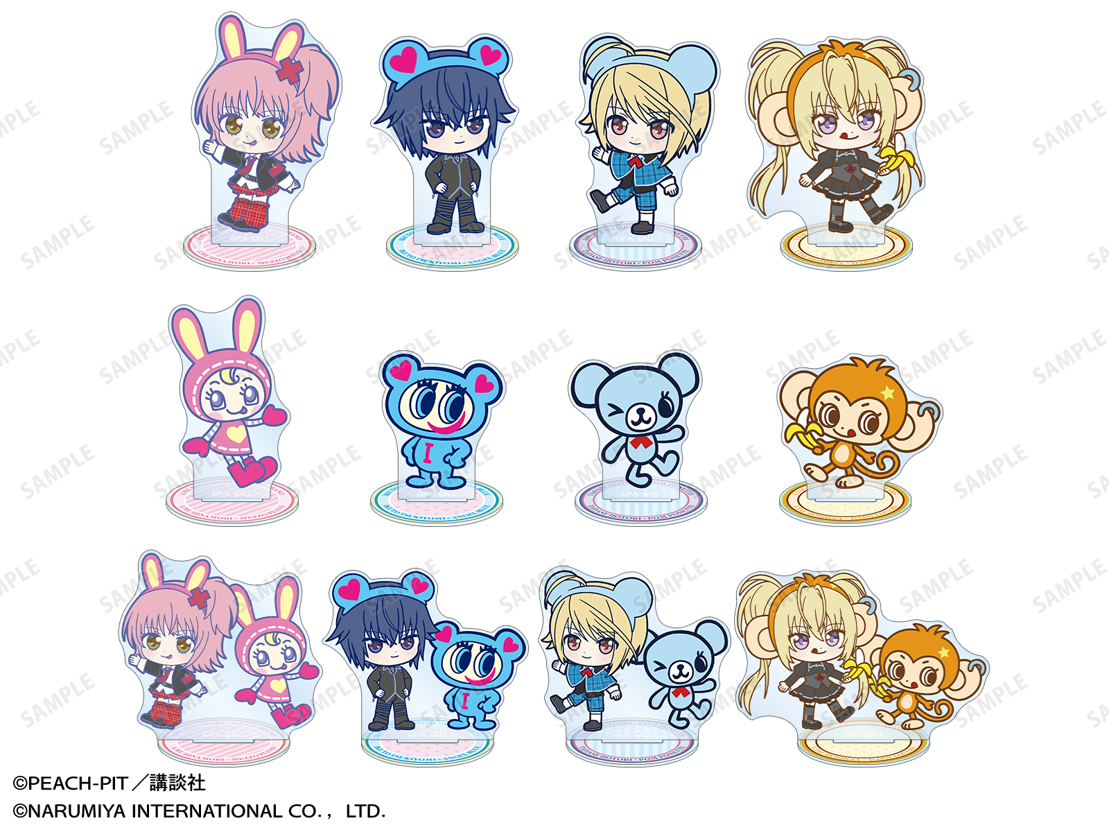 《Pre-Order》Chibi Character Acrylic Stand｜守護甜心Shugo Chara! X Narumiya Characters (26SC101-P)
