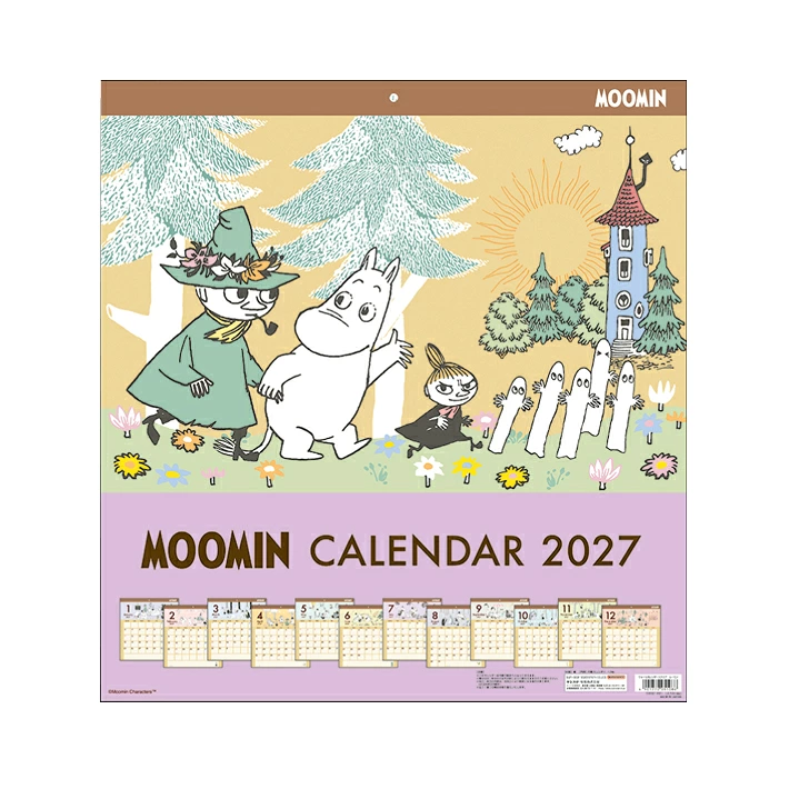 🆕【⭐訂購⭐】 🇯🇵日本直送 🌀 #Moomin #日本製 2027年 掛牆月曆🌀[ELID-0035][261006]