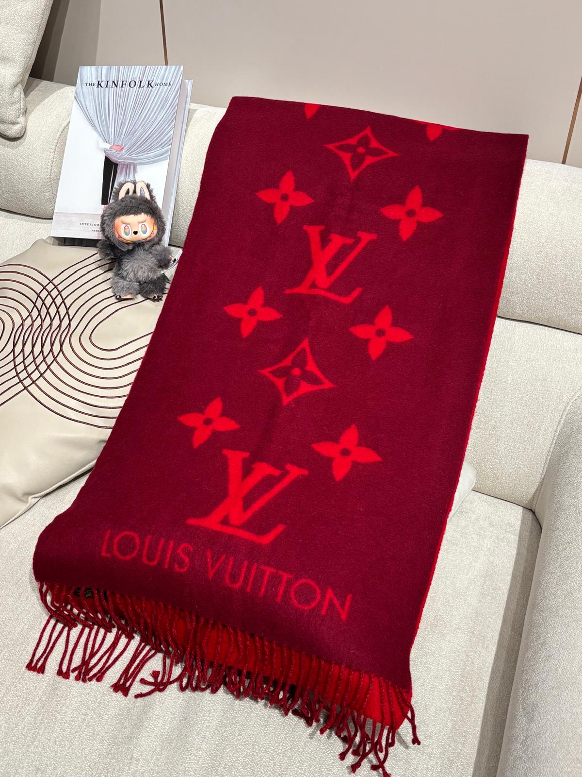 未使用品 Lv Reykjavik Scarf M78125 100% cashmere100%Authentic, Unused ✅Box