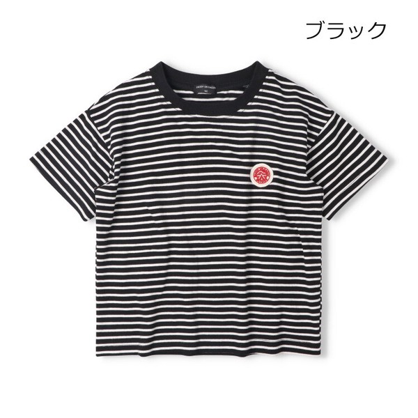 🆕【⭐訂購⭐】🇯🇵日本直送🌀Daddy oh Daddy 刺繡貼片 條紋 短袖T恤［2款選］🌀 [ELDA-0278][260530]